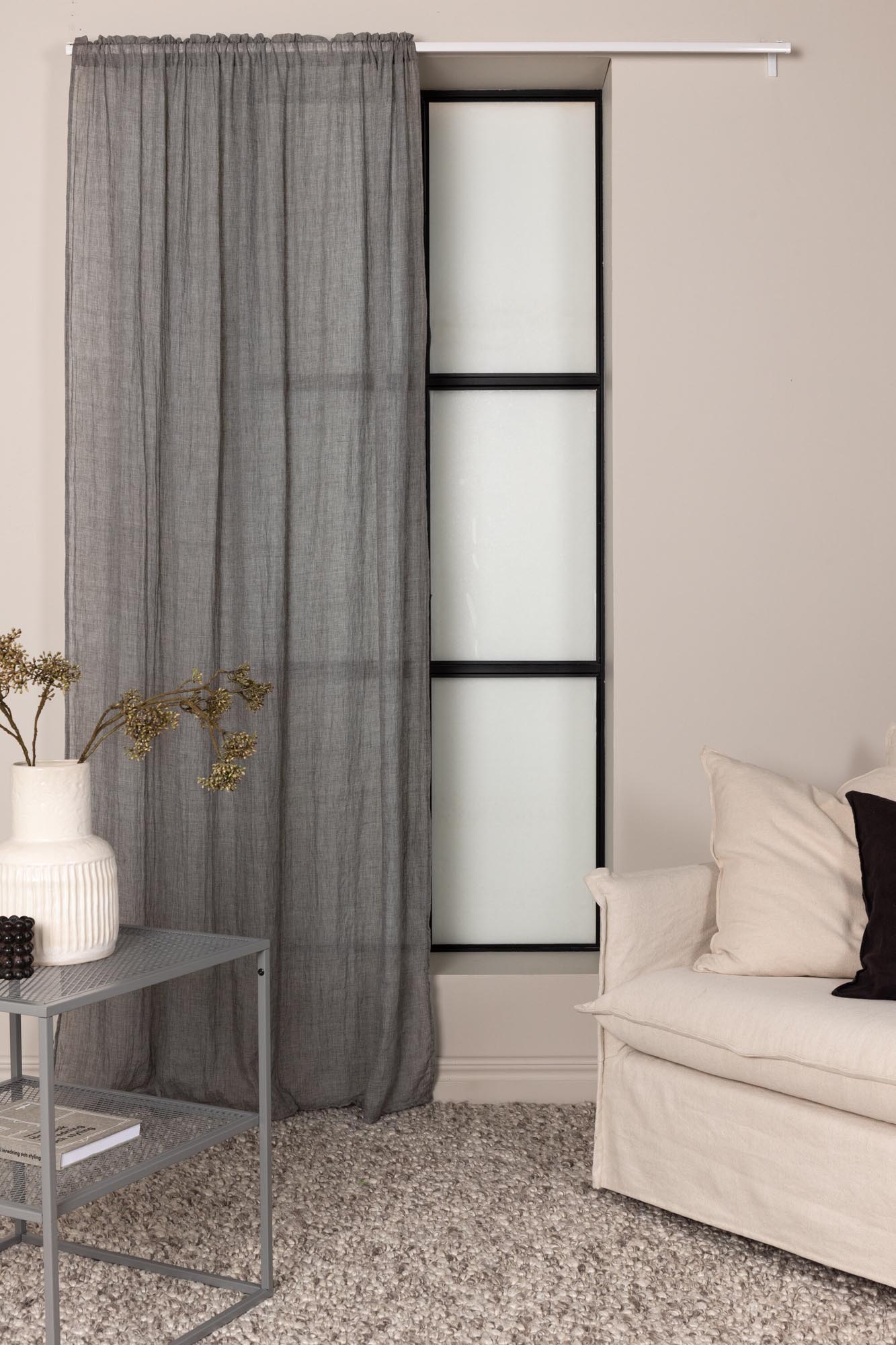 Elegante Elena Vorhänge: 2er Pack, beige, 135x240 cm, Baumwoll-Polyester, pflegeleicht, lichtdurchlässig, mediterraner Stil.