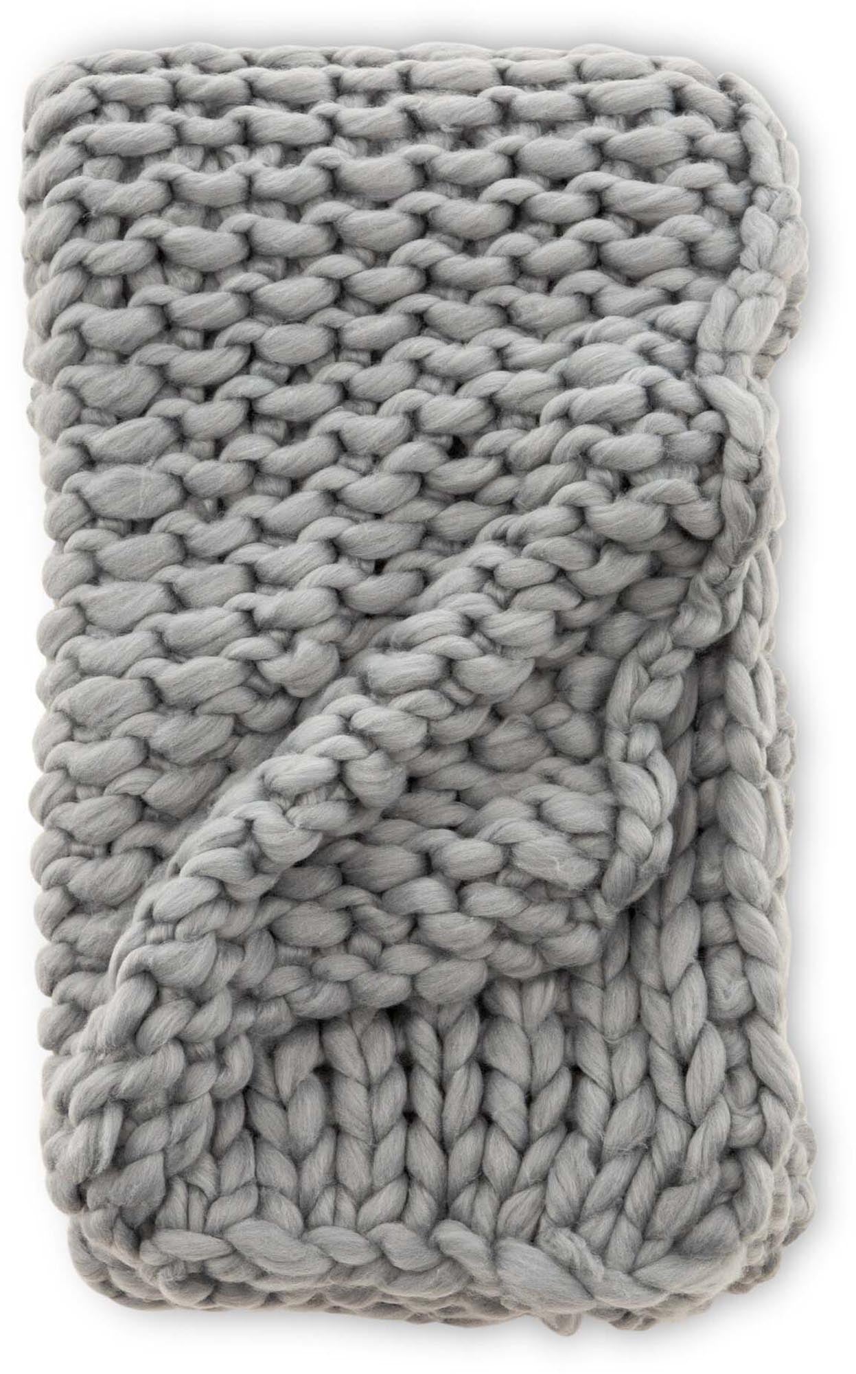 Kate Throw in Hellgrau präsentiert im Onlineshop von KAQTU Design AG. Wolldecke ist von Venture Home