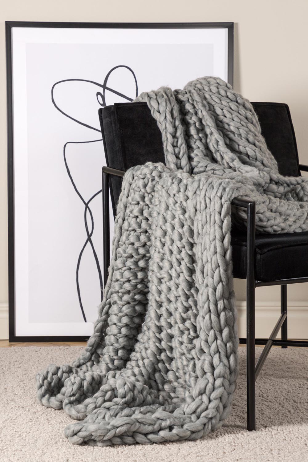 Kate Throw in Hellgrau präsentiert im Onlineshop von KAQTU Design AG. Wolldecke ist von Venture Home