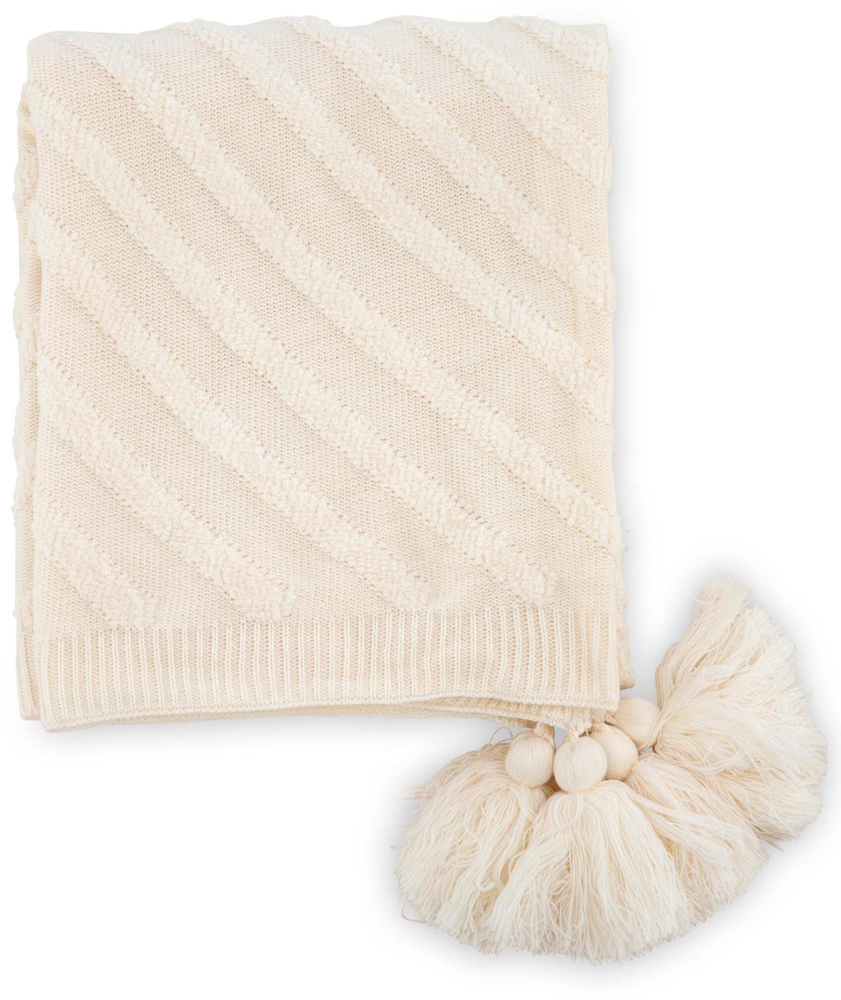 Katlyn Throw in Cremefarben präsentiert im Onlineshop von KAQTU Design AG. Wolldecke ist von Venture Home