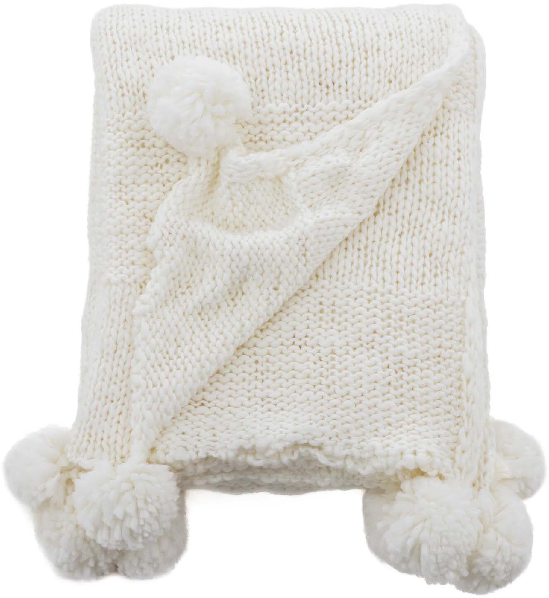 Luxuriöse Anny Throw Decke in Beige für stilvolle Raumgestaltung.