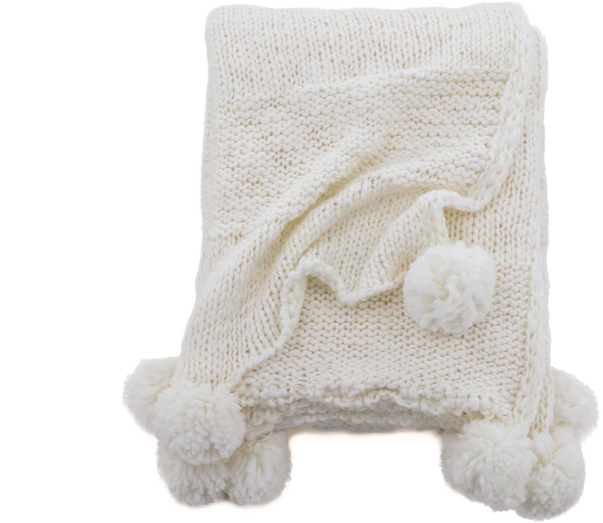 Gemütliche Anny Throw von Venture Home: Hochwertige Wolldecke in Beige, ideal zum Einkuscheln und als elegantes Wohnaccessoire.