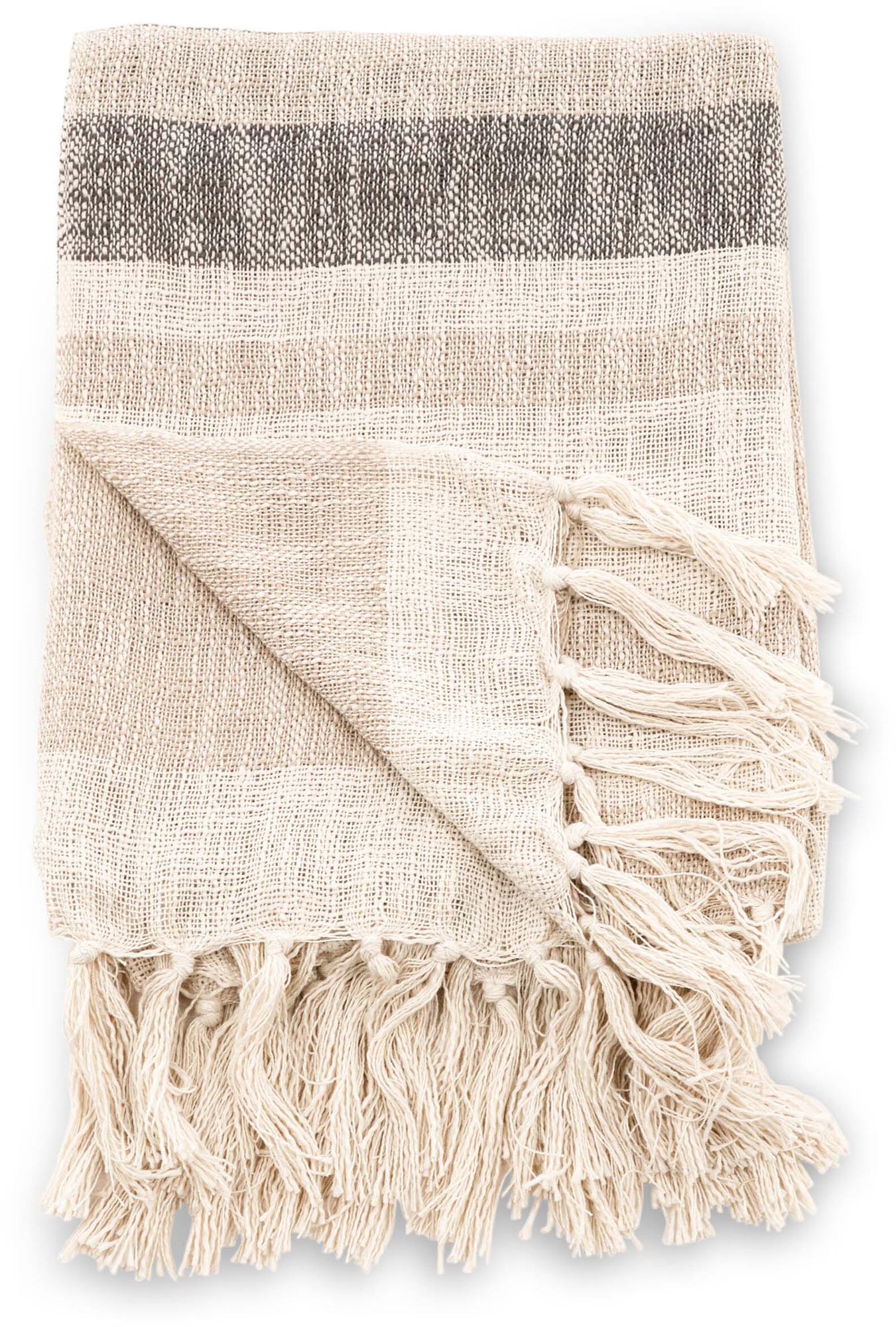 Sandy Throw: Luxuriöse Decke für zeitlose Eleganz im Wohnzimmer.