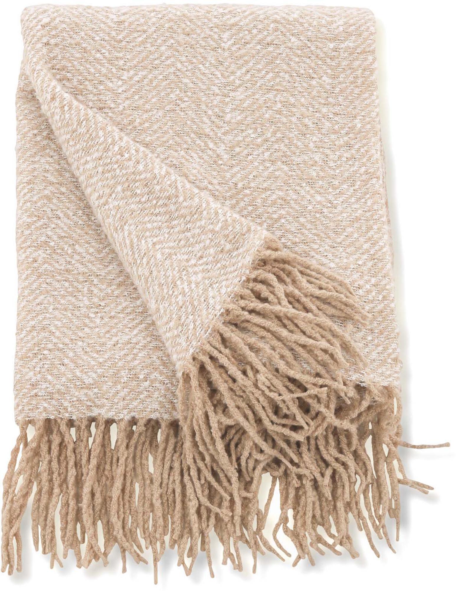 Toby Throw in Beige präsentiert im Onlineshop von KAQTU Design AG. Wolldecke ist von Venture Home