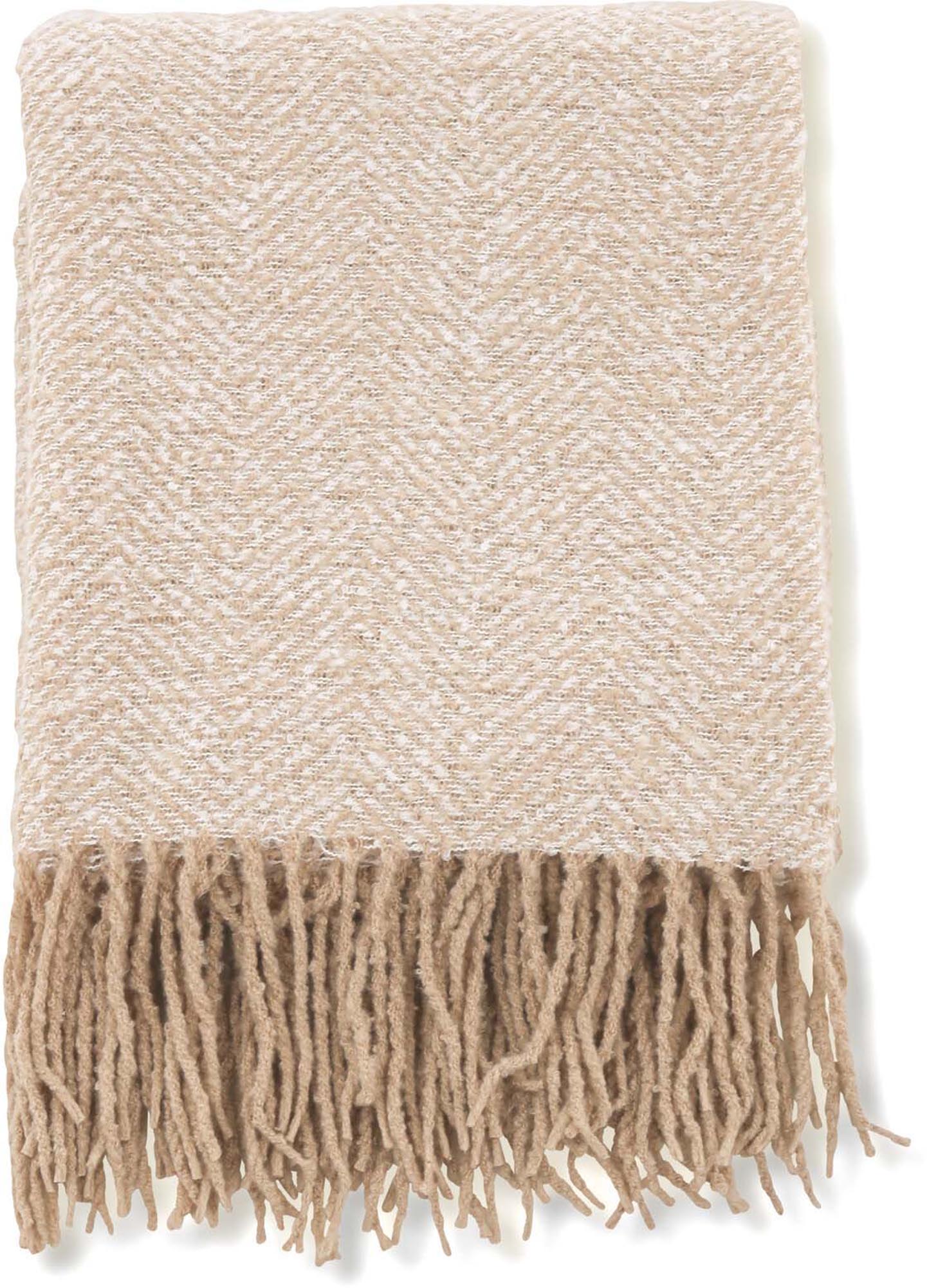 Toby Throw in Beige präsentiert im Onlineshop von KAQTU Design AG. Wolldecke ist von Venture Home