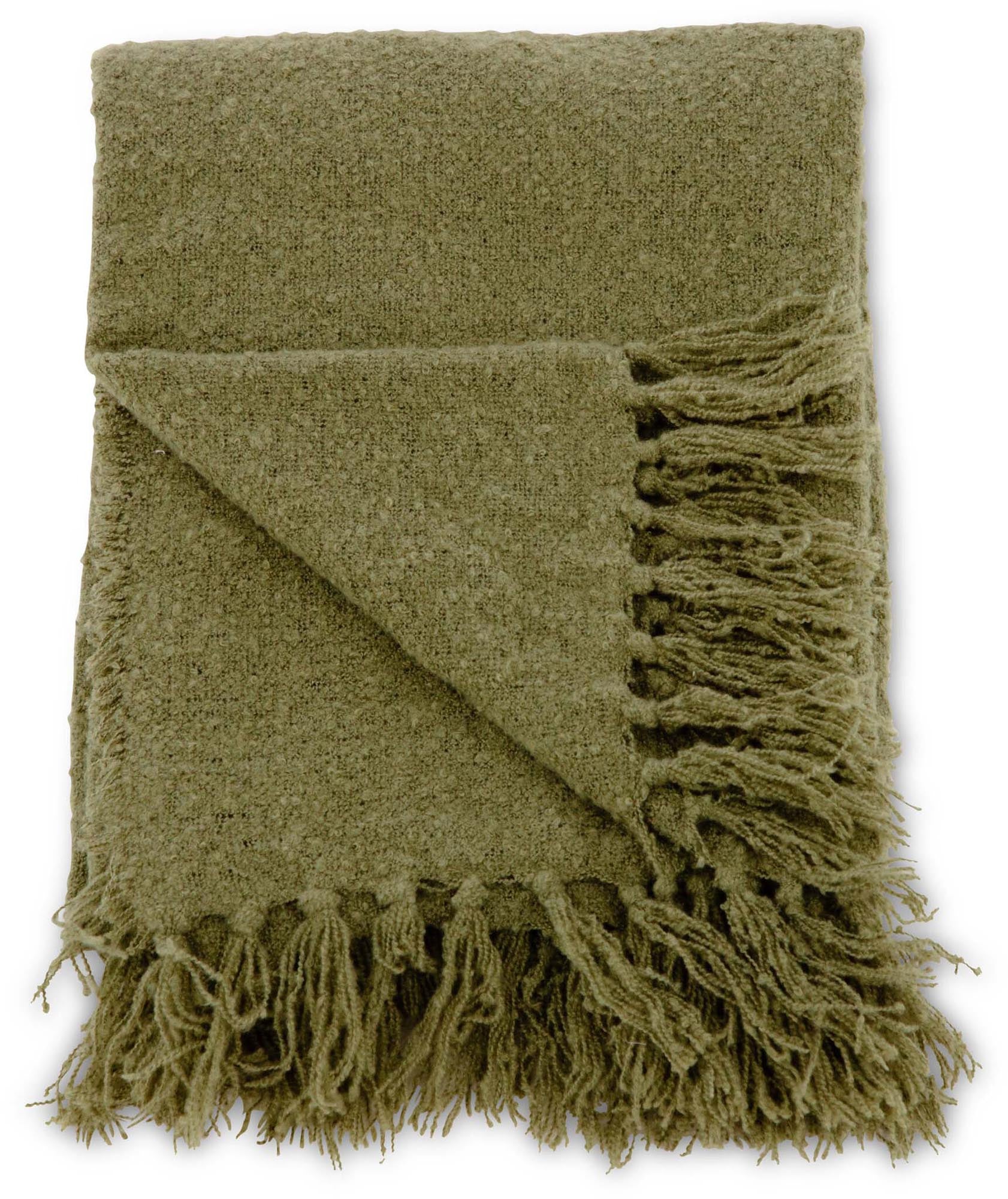 Stanly Throw in Grün präsentiert im Onlineshop von KAQTU Design AG. Wolldecke ist von Venture Home