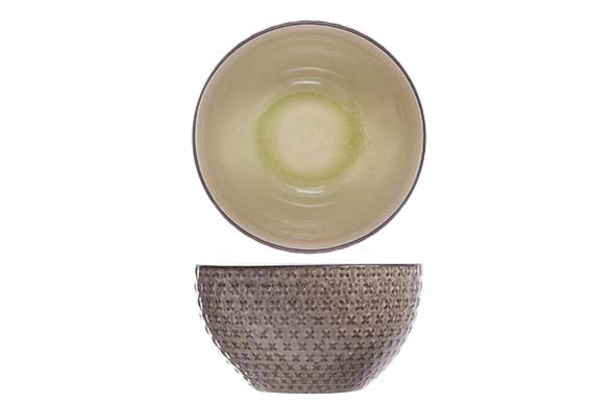 Die grüne Babylon Schüssel (Ø 13,5 cm) von Cosy & Trendy: stilvoll, robust, kratzfest, ideal für Salate, Suppen, Snacks. Spülmaschinenfest.