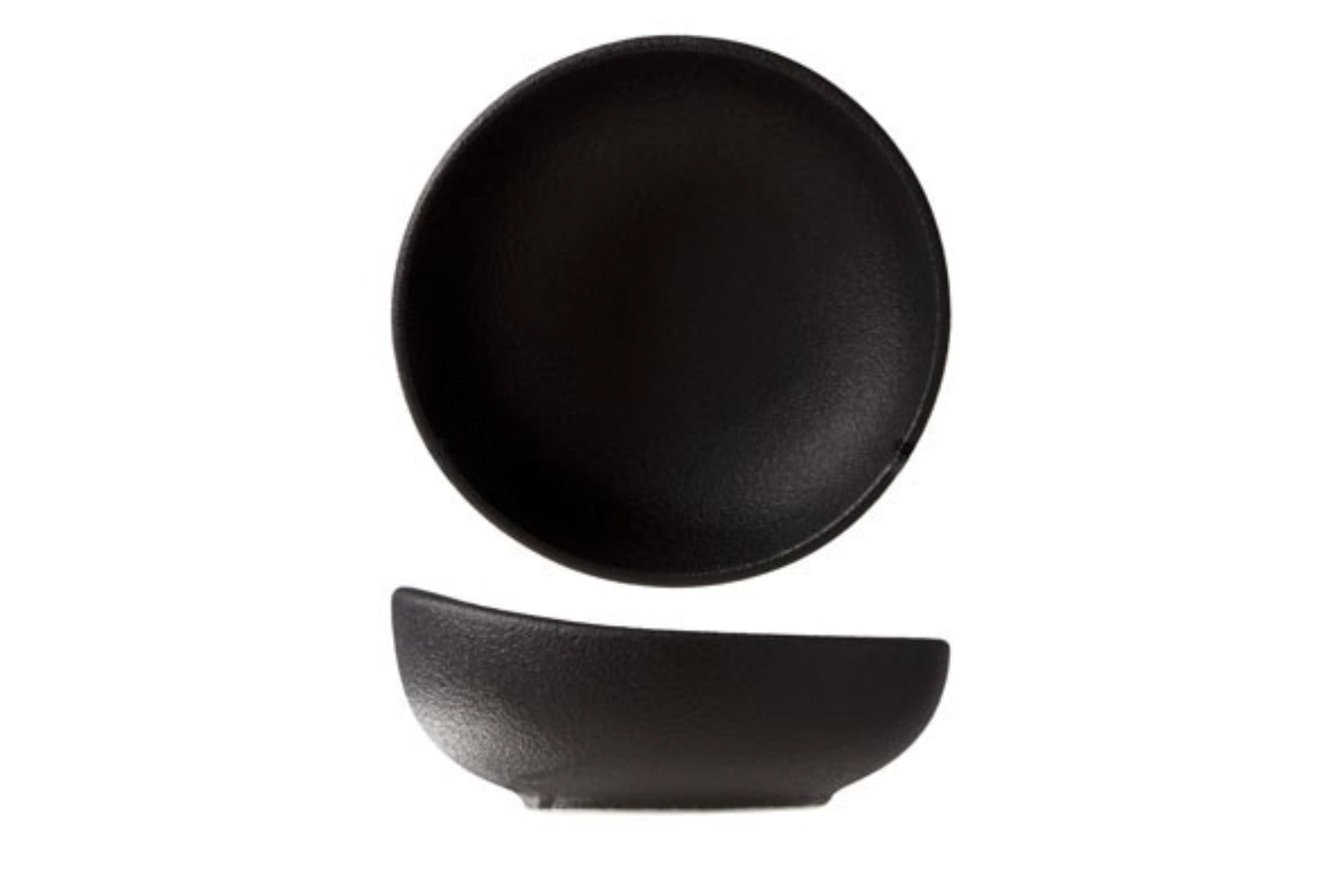Schlichte schwarze Schüssel von Blackstone, Ø 12 cm, ideal für Snacks oder Beilagen, bringt modernen Stil auf jeden Tisch.