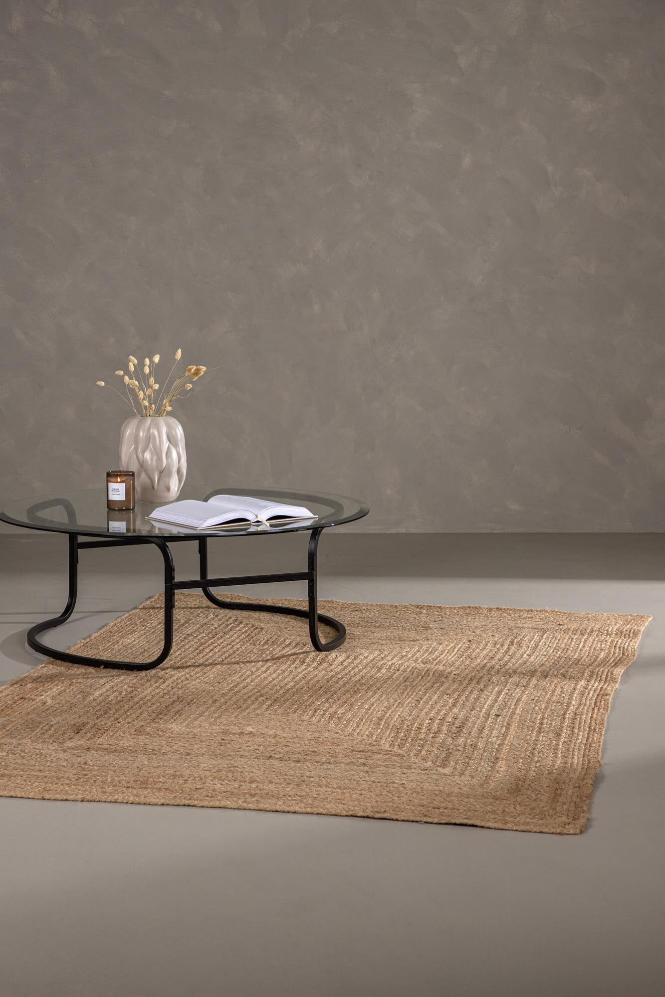 Oliver Teppich Eckig in Natur präsentiert im Onlineshop von KAQTU Design AG. Teppich ist von Venture Home