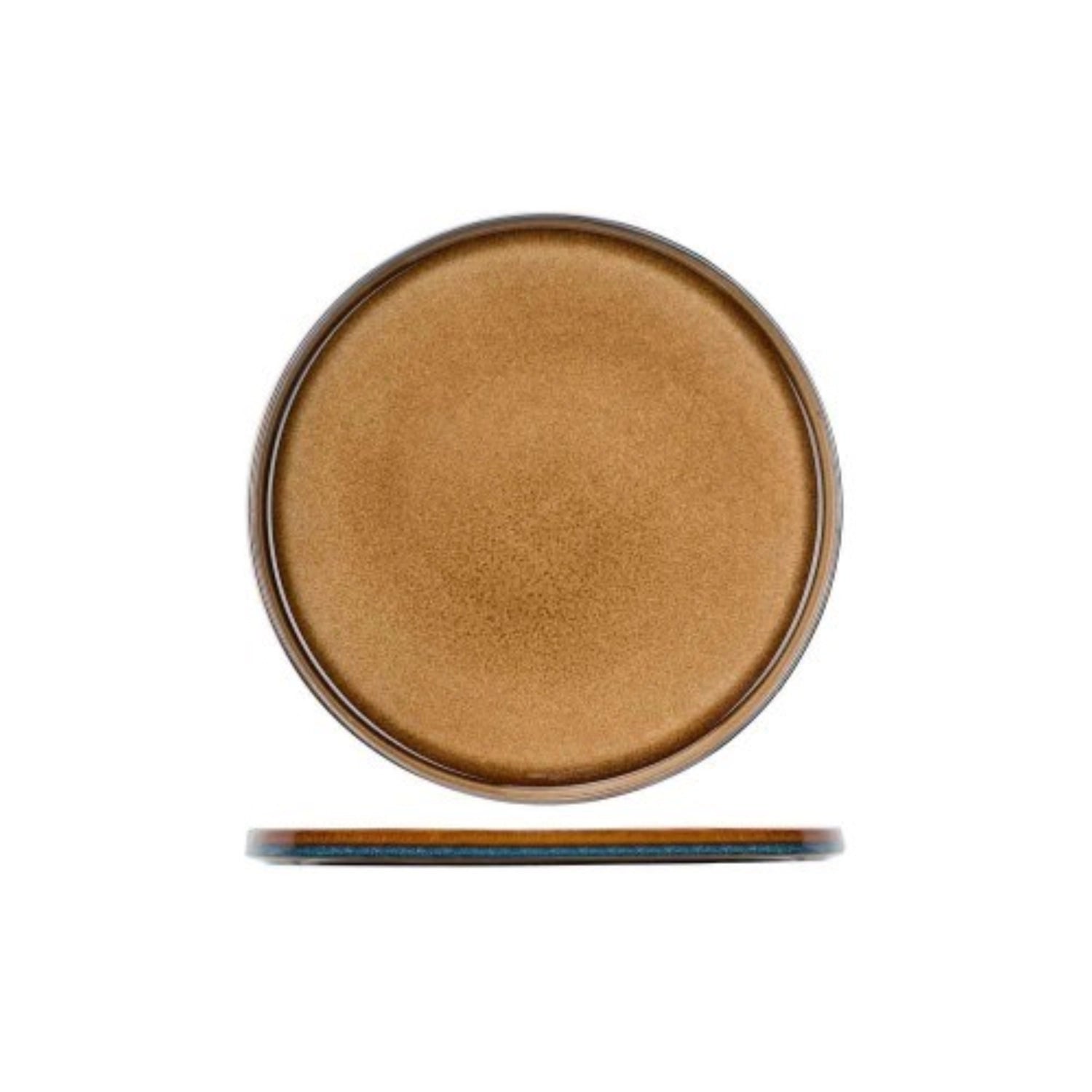 Quintana amber plate flat 35.5x23.5cm oval