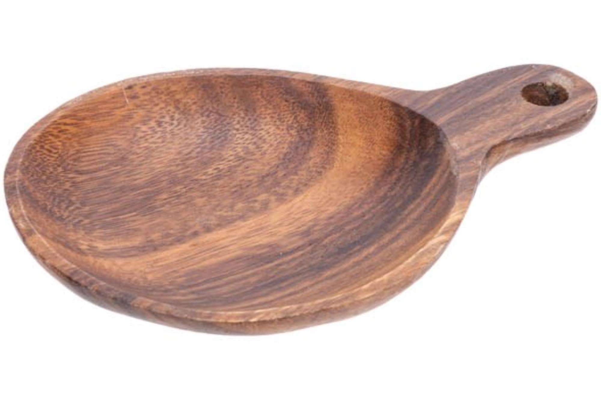 Entdecken Sie das stilvolle Akazienholz-Tablett (20,5x15 cm) von Cosy & Trendy – ideal für Küche und Essbereich, robust und antibakteriell.