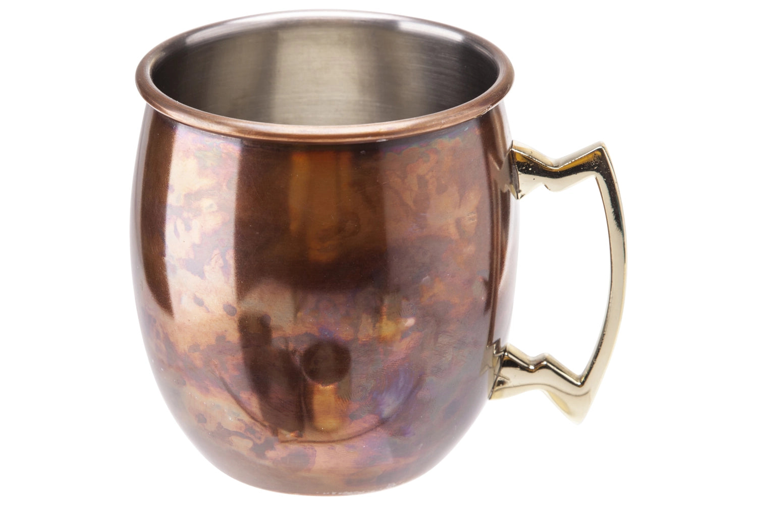 Antik wirkender Moscow Mule Becher aus Kupfer, 5 x 10 cm, 45 cl, ideal für Cocktails, verleiht jedem Drink einen Hauch von Eleganz.