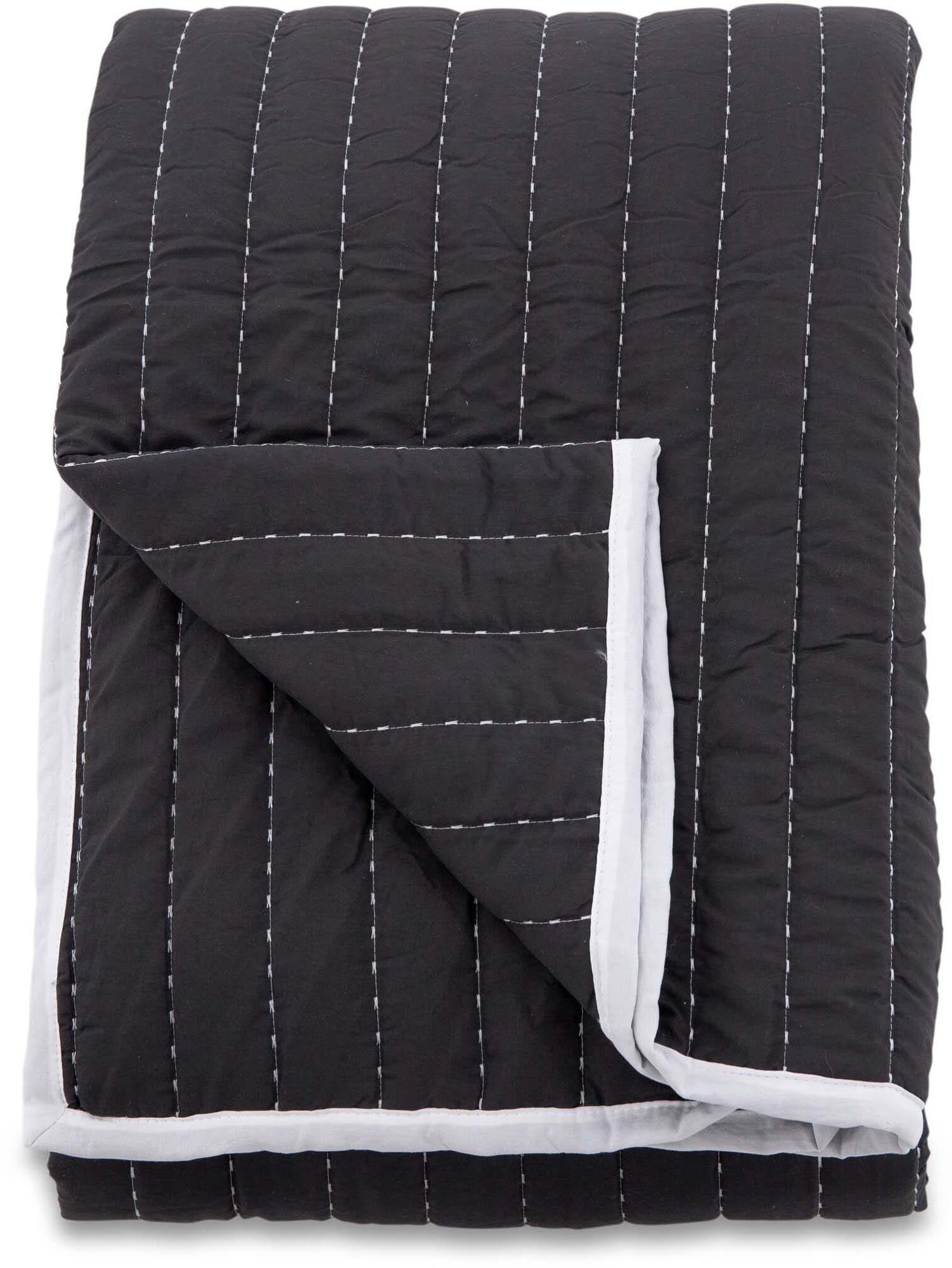 Tagesdecke Juni in Anthrazit präsentiert im Onlineshop von KAQTU Design AG. Bettüberwurf ist von Venture Home