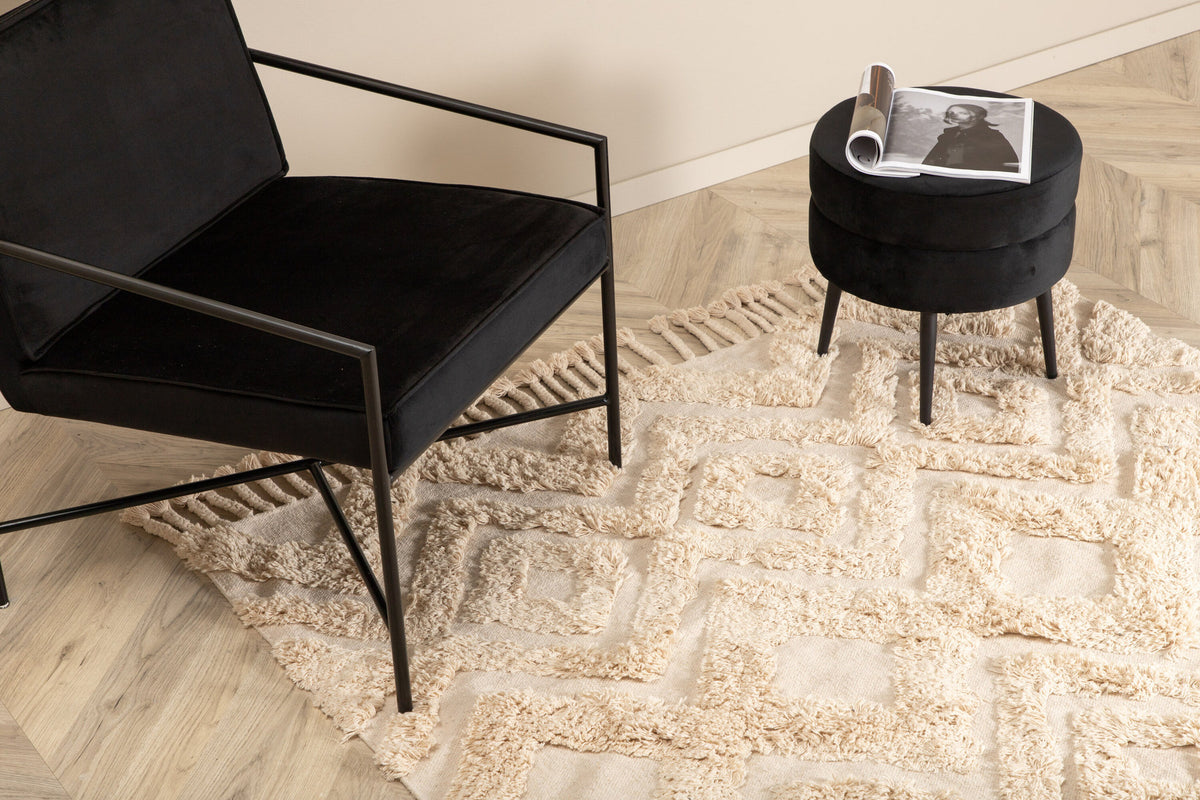 Hilma Teppich in Beige präsentiert im Onlineshop von KAQTU Design AG. Teppich ist von Venture Home