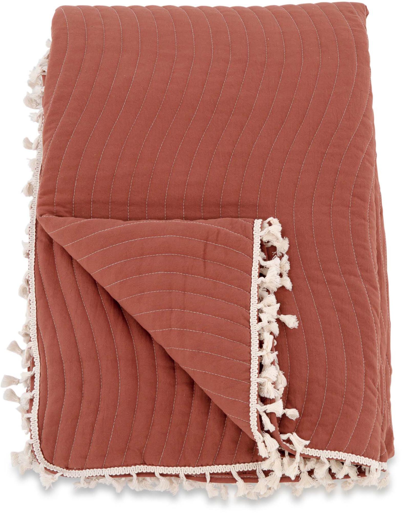 Lias Tagesdecke in Rostiges Rot präsentiert im Onlineshop von KAQTU Design AG. Bettüberwurf ist von Venture Home