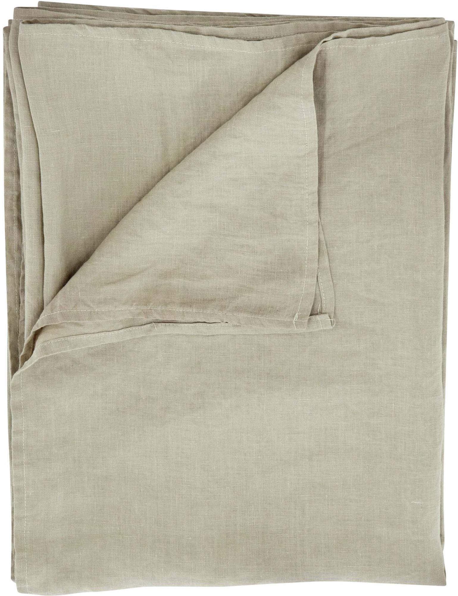 Milo Tagesdecke: Hochwertiger Leinenüberwurf in Beige, ideal für stilvolle Akzente und gemütliche Abende.