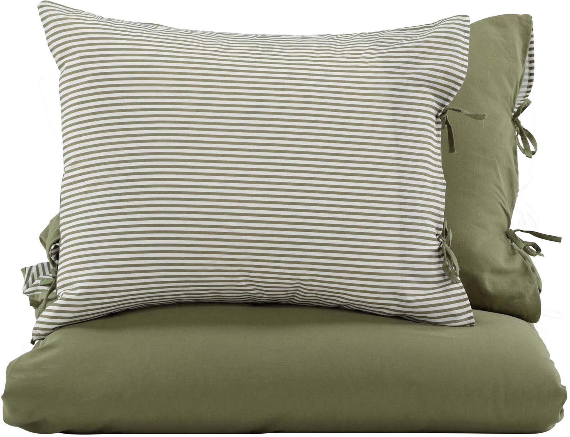 Jenna Bettgarnitur in Moosgrün präsentiert im Onlineshop von KAQTU Design AG. Bettwäsche ist von Venture Home