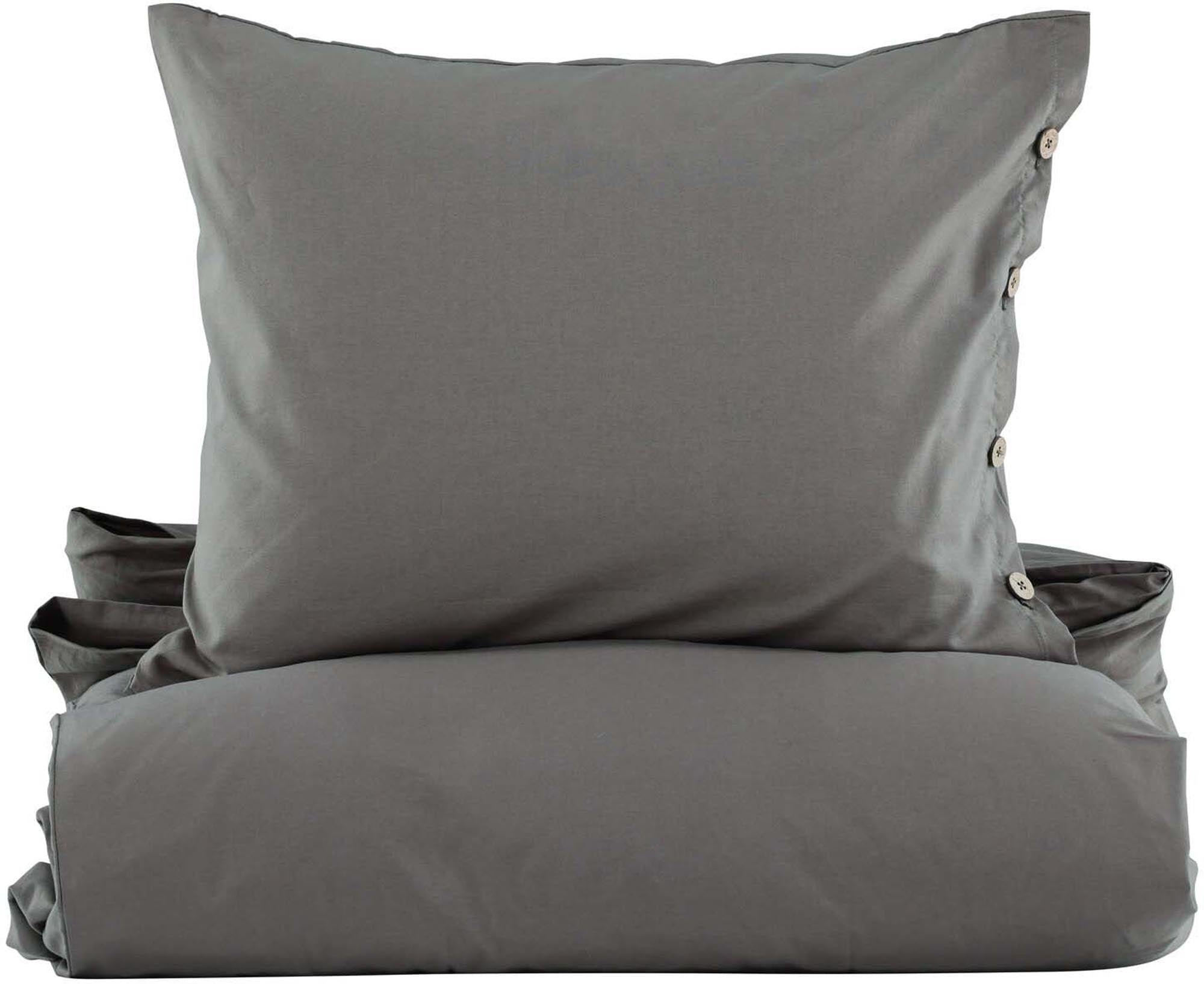 Entdecken Sie das Joar Bettwäsche Set von Venture Home: Elegante Sandfarbe, atmungsaktive Baumwolle, pflegeleicht und perfekt für stilvolle Schlafzimmer.