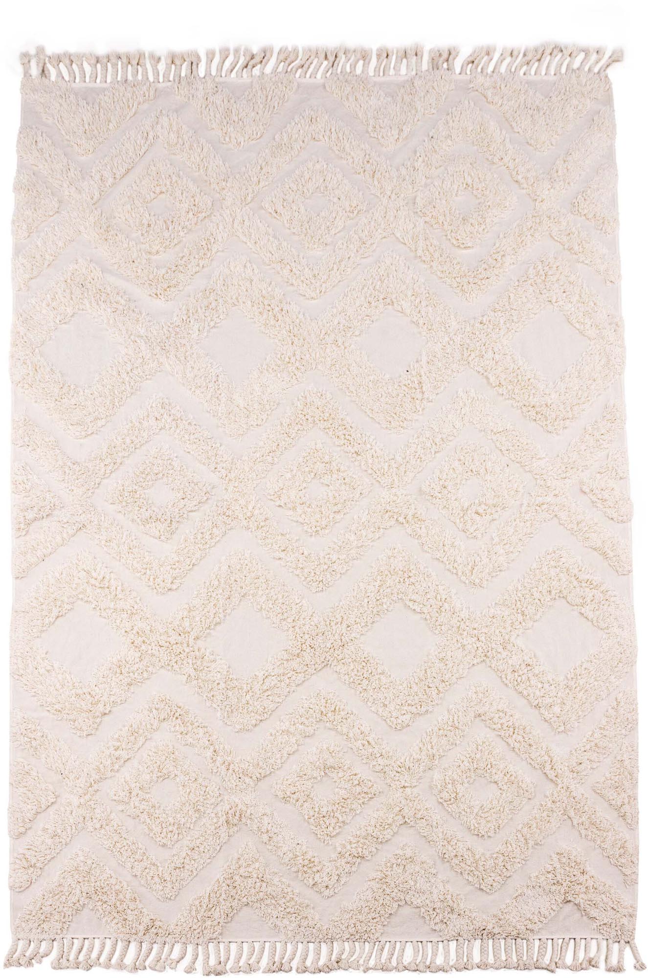 Hilma Teppich in Weiss präsentiert im Onlineshop von KAQTU Design AG. Teppich ist von Venture Home