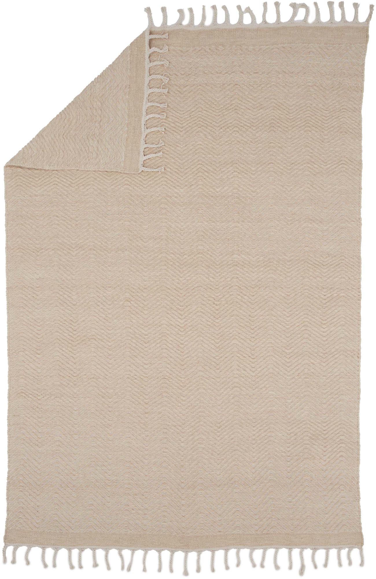 Erleben Sie den Loke Teppich von Venture Home – ein elegantes Designstück aus robuster Woll-Baumwoll-Mischung, perfekt für Ihr Zuhause.