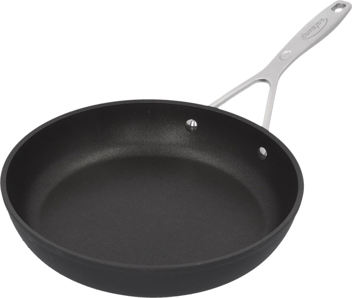 Robuste 24 cm Bratpfanne Alu Industry 3 von Demeyere mit langlebiger Ceraforce Antihaftbeschichtung – ideal für fettfreies Braten und mühelose Pflege.