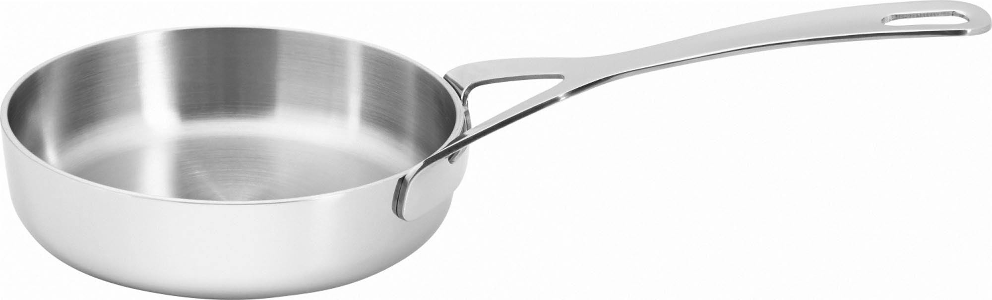 Kleine Resto Bratpfanne von Demeyere: 12cm Edelstahl, langlebig, antihaft, für alle Herdarten. Perfekt für kleine Portionen.