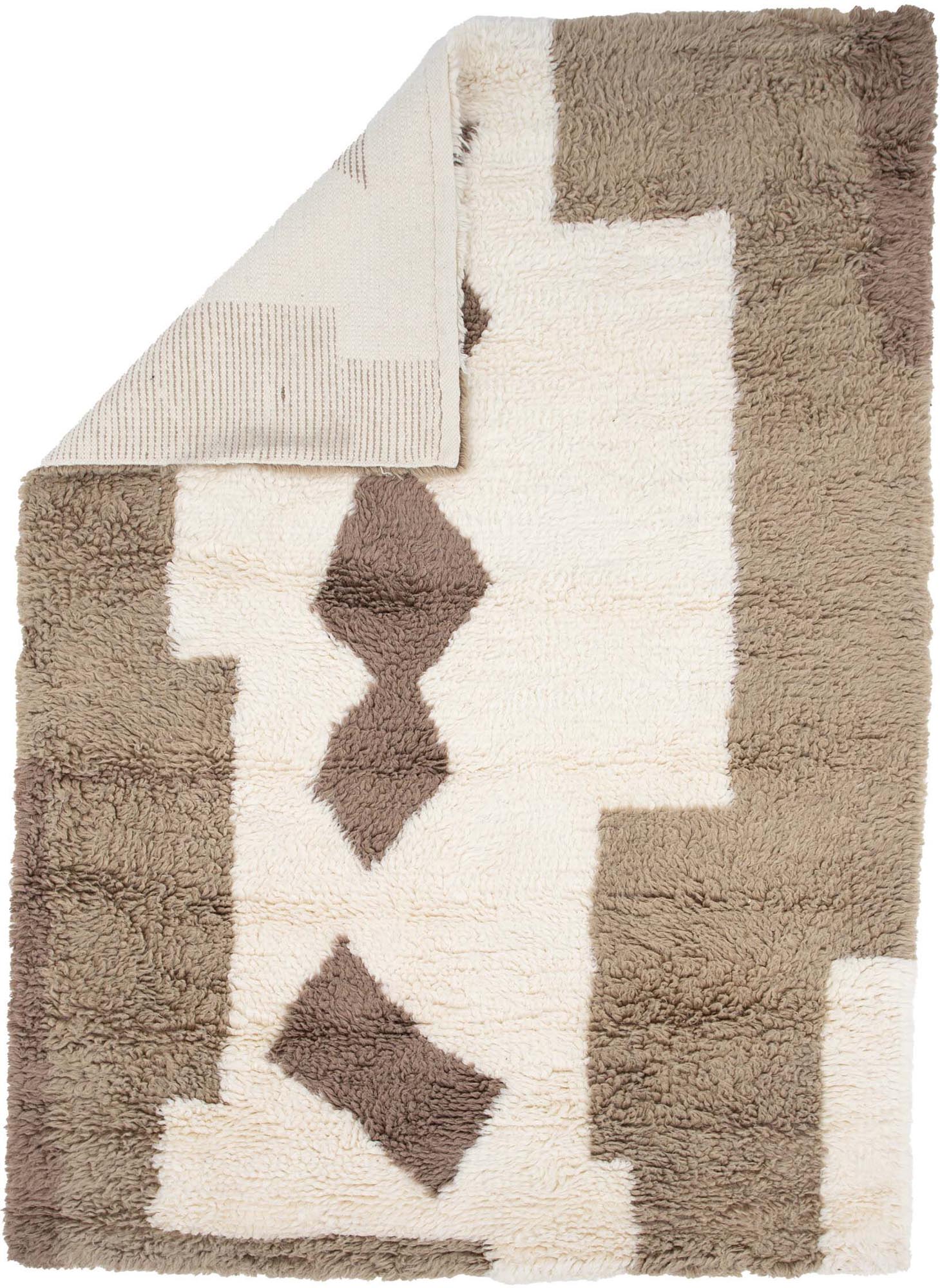 Nestor Teppich in Weiss präsentiert im Onlineshop von KAQTU Design AG. Teppich ist von Venture Home
