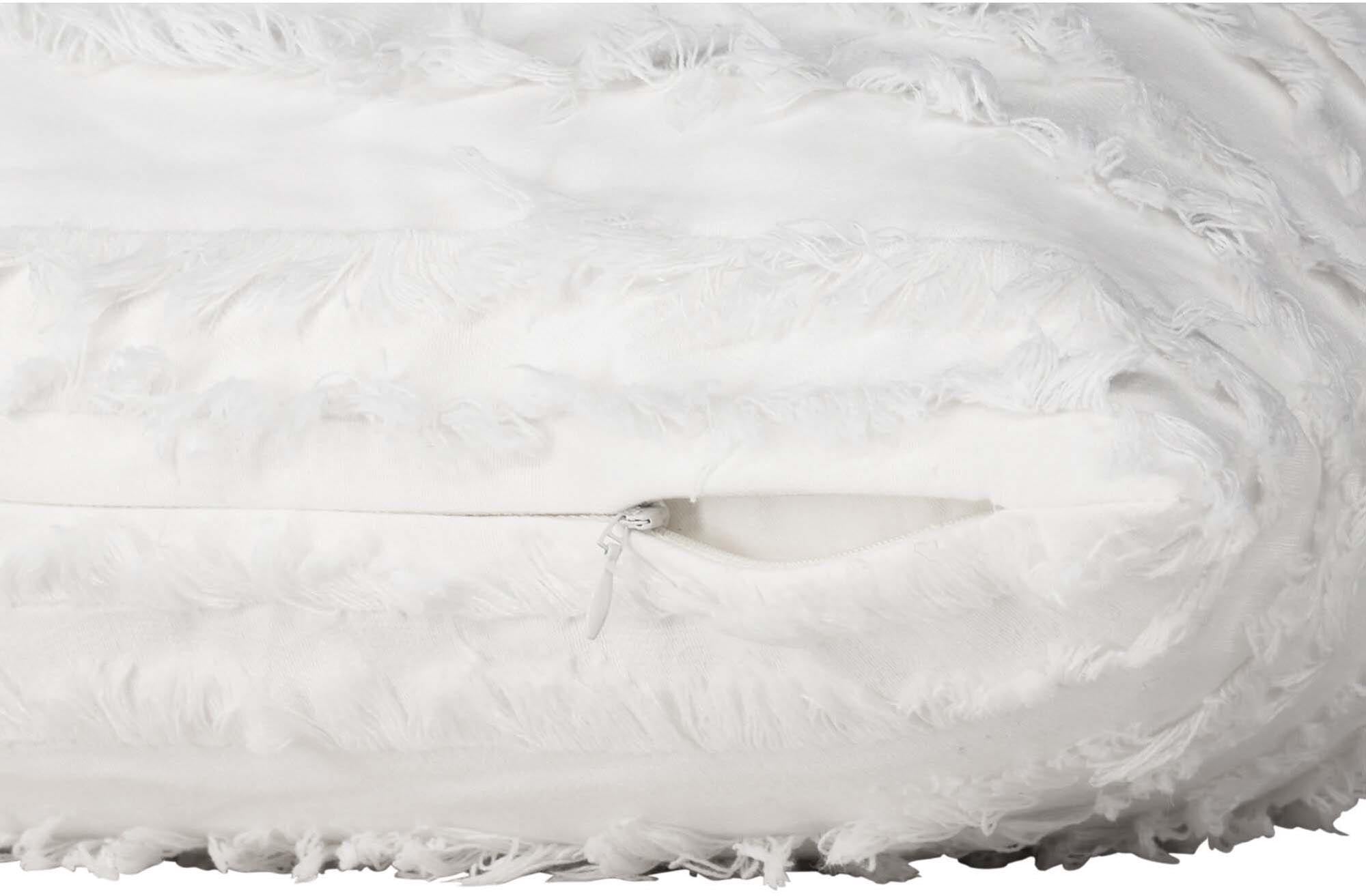 Edith Kissenbezug von Venture Home: Hochwertiger Baumwollbezug mit modernem Design und dekorativen Wimpern, ideal für jeden Wohnstil.