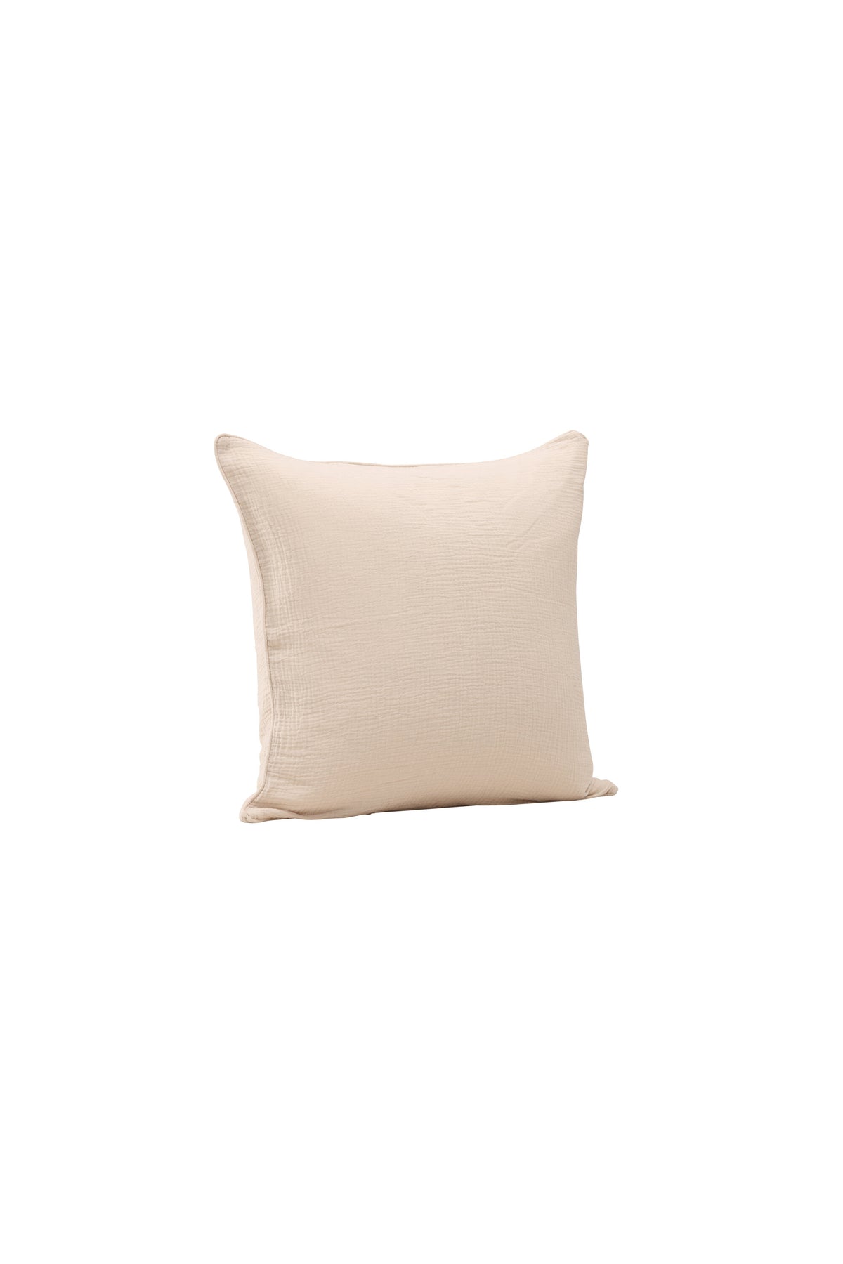 Beiger Tyra Kissenbezug aus 100 % Baumwolle, quadratische Form, 60 x 60 cm, mit verstecktem Reissverschluss an der Unterseite, Venture Home.