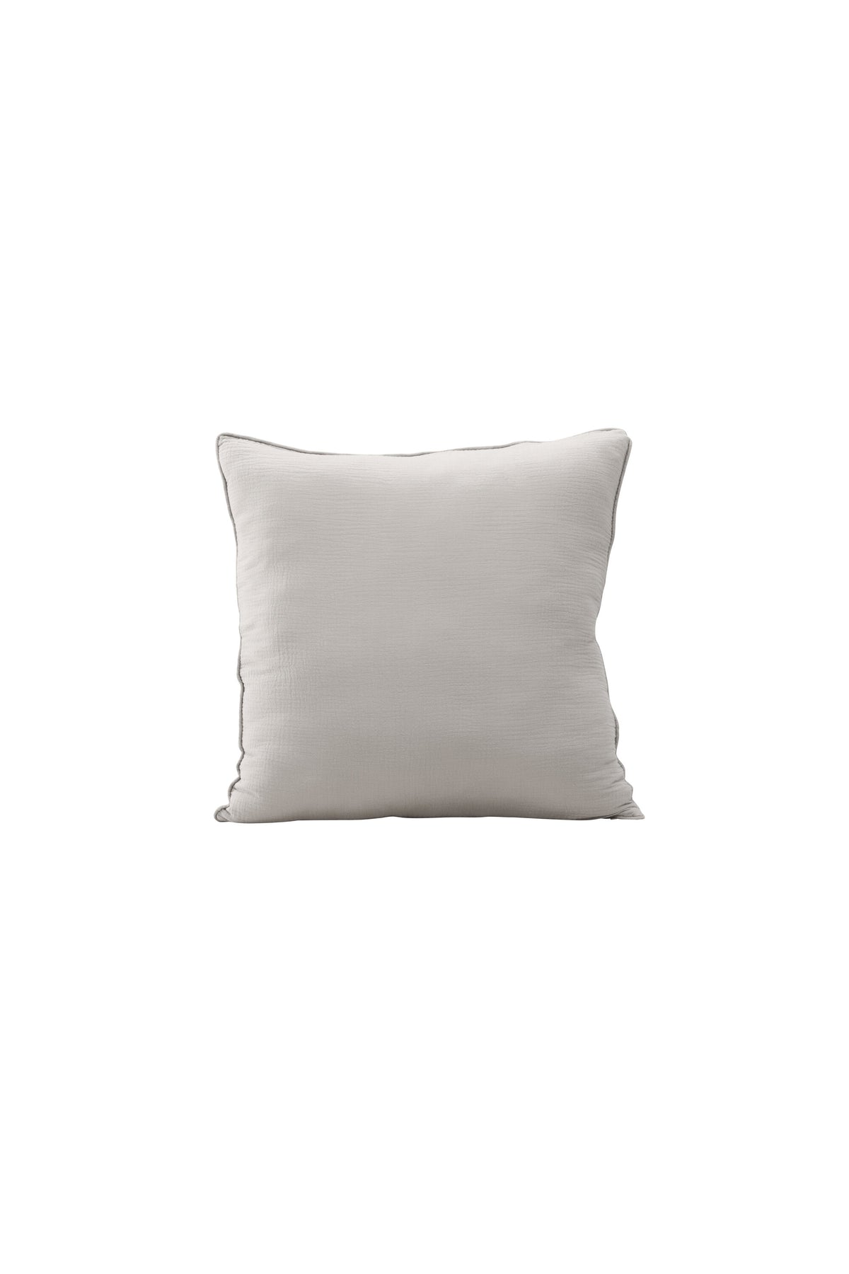 Beiger Tyra Kissenbezug aus 100 % Baumwolle, quadratische Form, 60 x 60 cm, mit verstecktem Reissverschluss an der Unterseite, Venture Home.