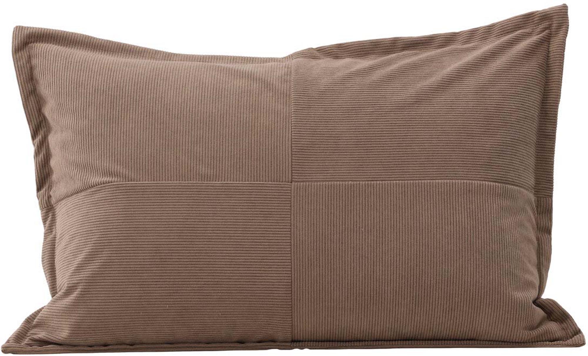 Lykke Kissenbezug: Nostalgischer Samt in Beige, pflegeleicht, harmonisch, für gemütliche Akzente im Wohn- und Schlafzimmer.