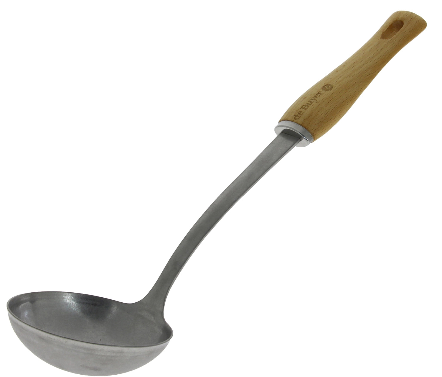 Entdecken Sie die Suppenkelle Nostalgy von de Buyer: hochwertiger Edelstahl, ergonomisches Design, hitzebeständig und stilvoll für jede Küche.