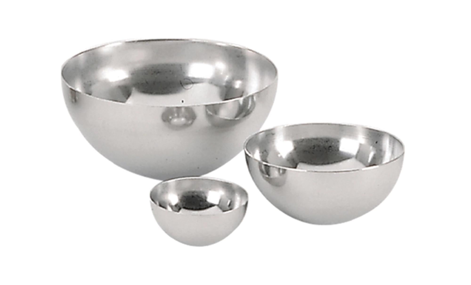 Halbrunde Edelstahl-Backform Ø 10cm von de Buyer: Perfekt für gleichmässig gebräunte, individuelle Desserts. Robust, kratzfest, spülmaschinengeeignet.