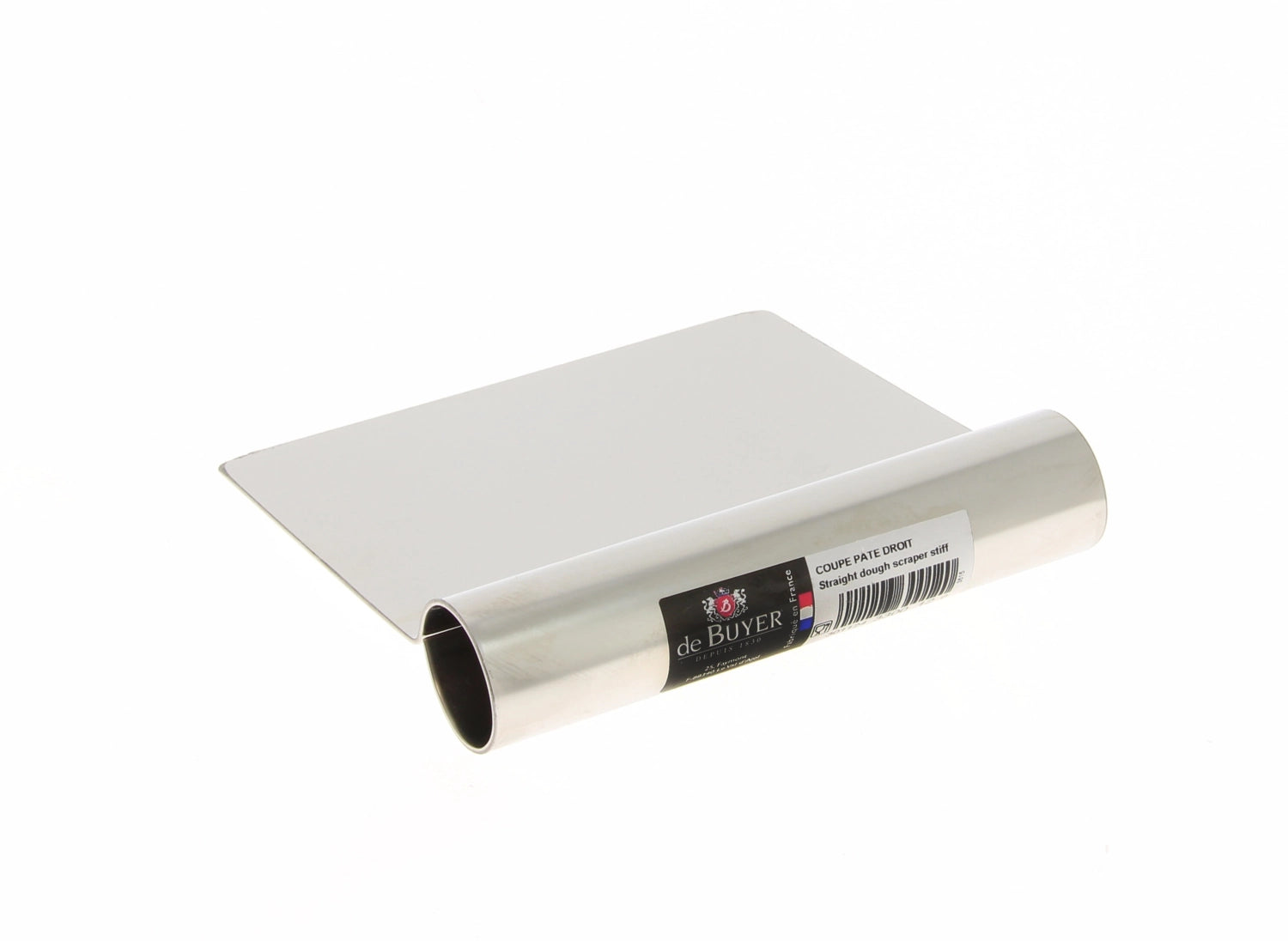 Edelstahl Teigspachtel in gerader Form (12x9cm) – vielseitig einsetzbar zum Glätten und Portionieren von Teig, ideal für Backliebhaber.