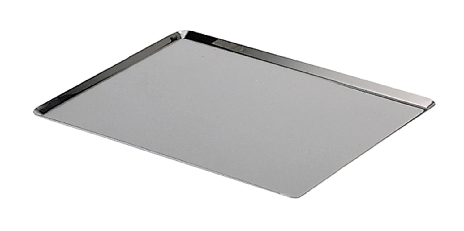 Backblech von de Buyer, 40x30 cm, H: 1 cm, mit schrägen Kanten, ideal für das Backen von Kuchen und Gebäck, robustes Material.
