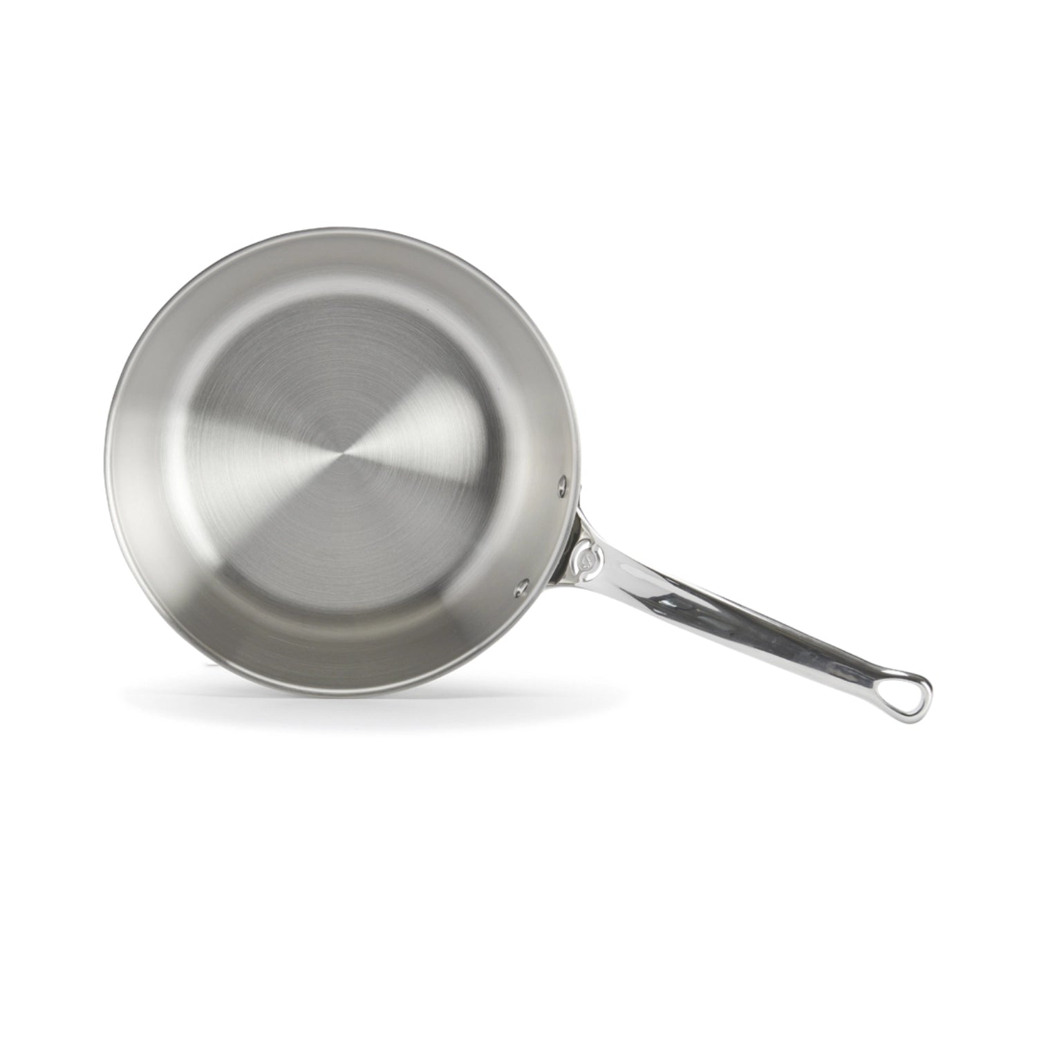 Hochwertige konische Sauteuse von de Buyer, Ø24cm, 8cm hoch, 3 Liter, geeignet für Induktionsherde, ideal für kreative Kochabenteuer.