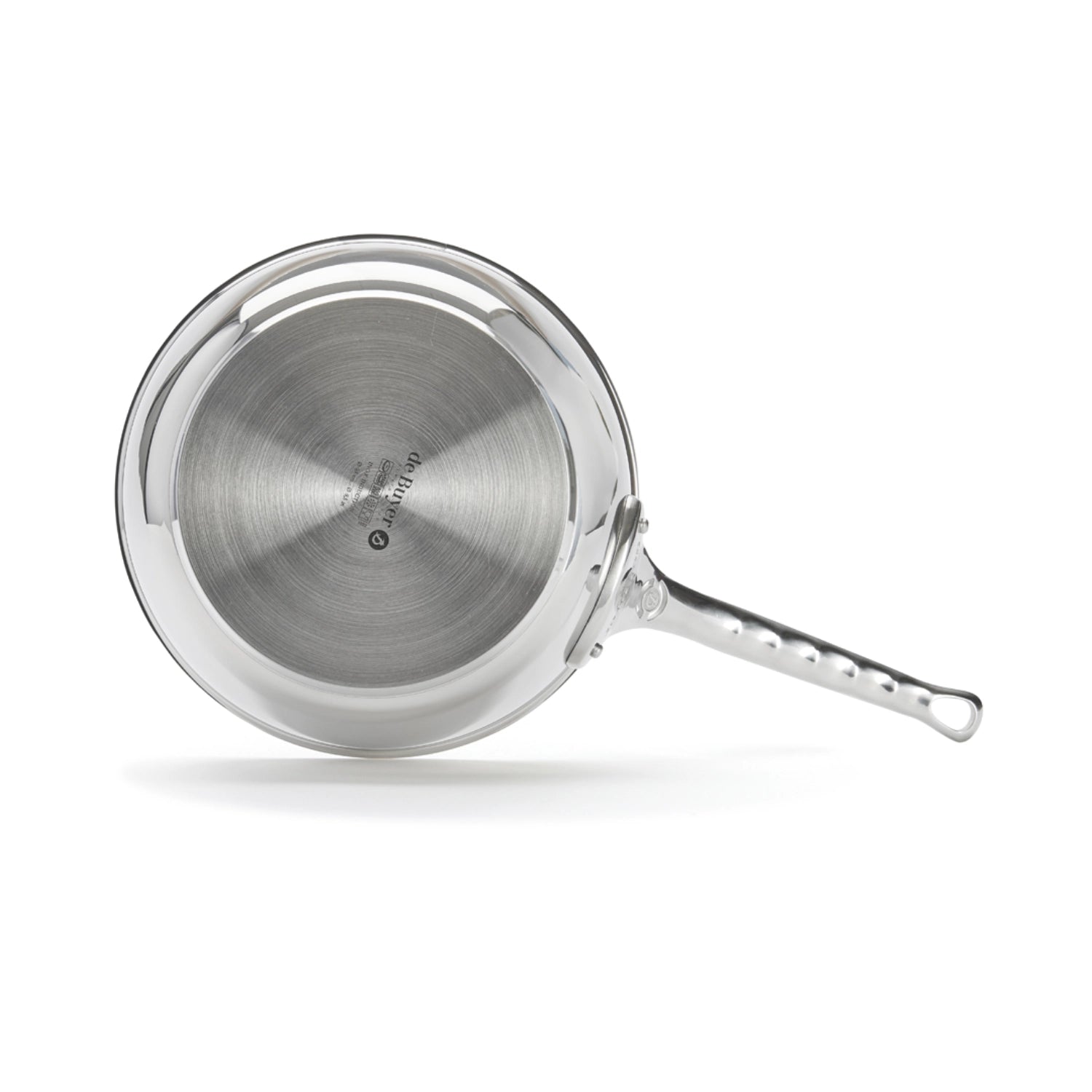 Elegante konische Sauteuse von de Buyer mit 24 cm Durchmesser und 8 cm Höhe, 3 Liter Volumen, perfekt für Induktionskochfelder und vielseitige Rezepte.