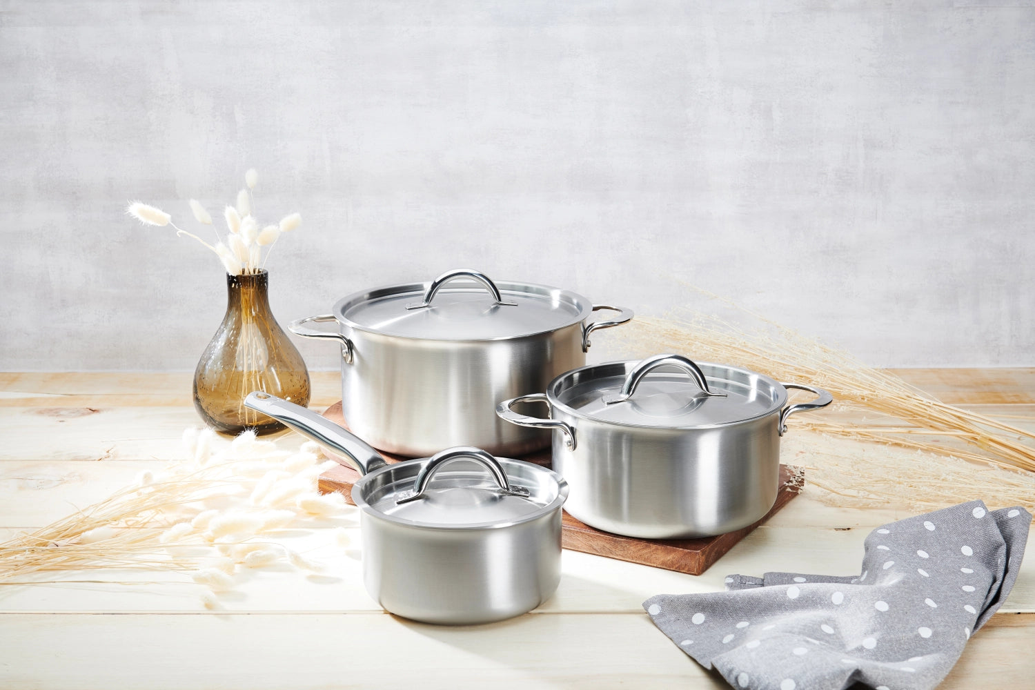 Set of 6 cooking pots Alchemy: 2 pots 16, 24 cm + casserole 20 cm