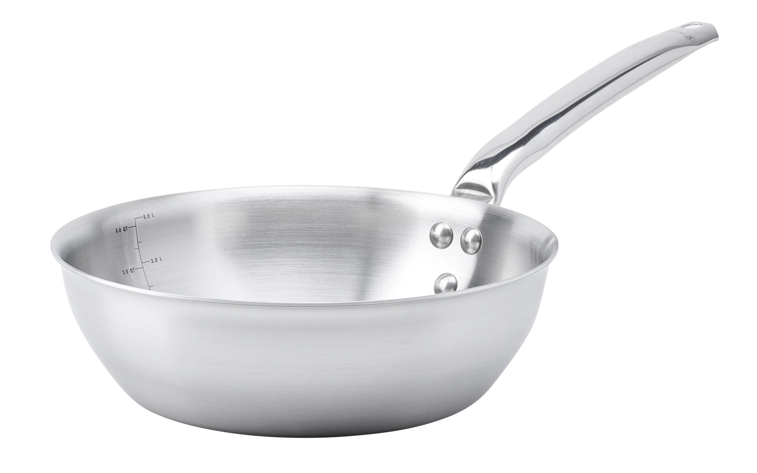 Entdecken Sie die KONISCHE SAUTEUSE ALCHIMY 24 CM von de Buyer: hochwertige Edelstahl-Pfanne mit Antihaftbeschichtung, ideal für gesunde Zubereitung.