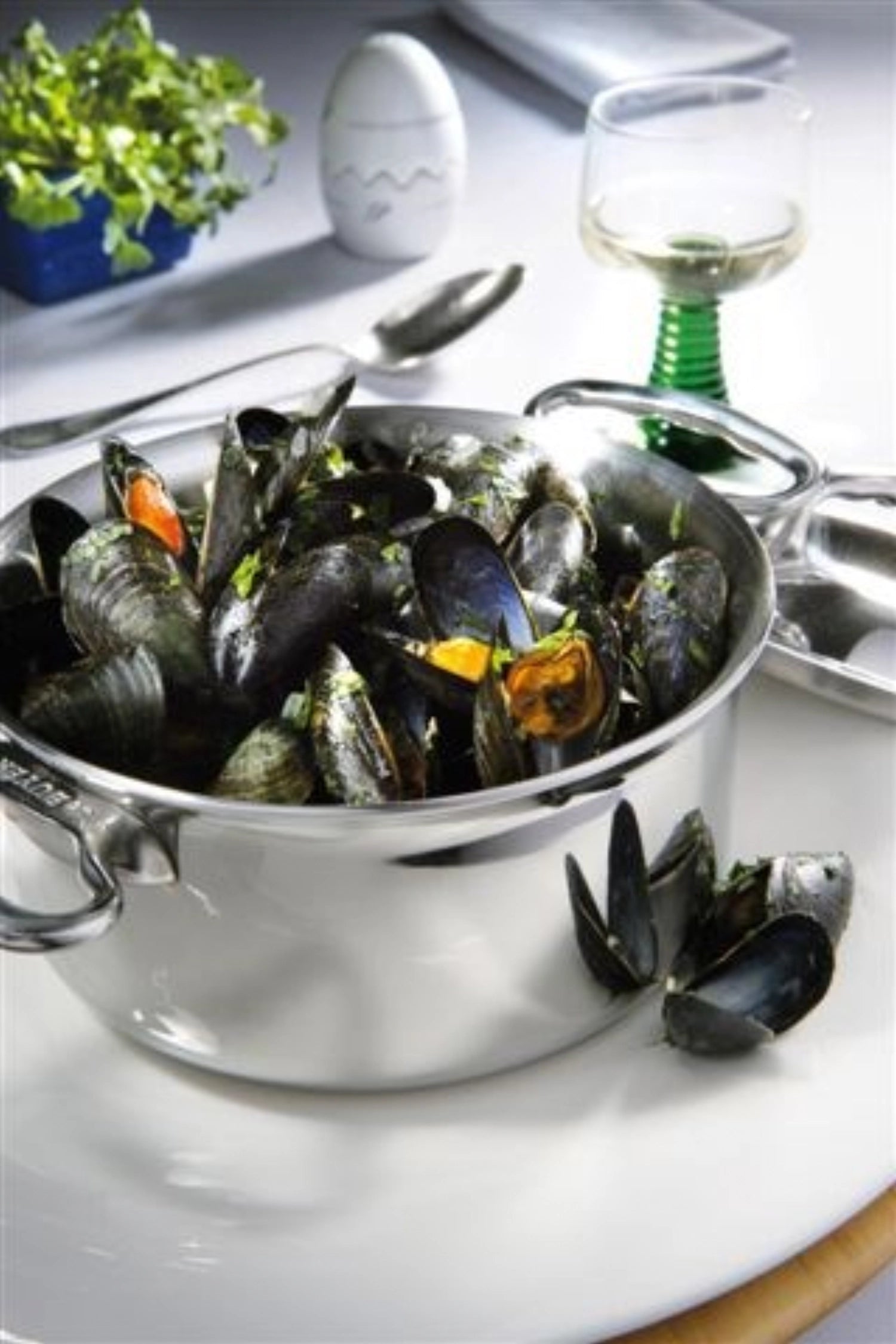 Erleben Sie den AFFINITY Mini Bratentopf Ø 16cm von de Buyer. Robuster Edelstahl, perfekt für Induktion, ideal für Singles und Paare, leicht zu reinigen.