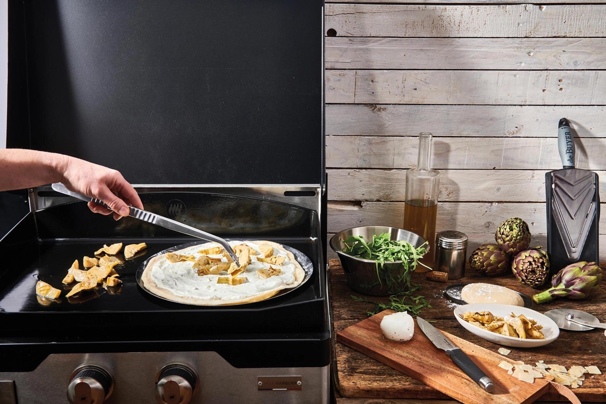 De Buyer 16cm gekröpfte Pinzette für exakte Küchenarbeit.