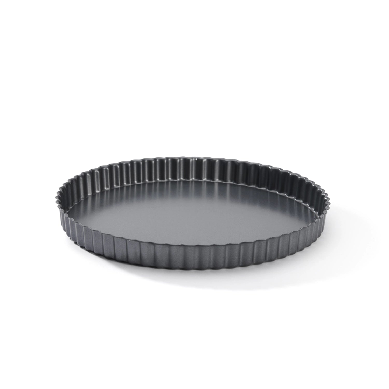 Elegante Tortenform von de Buyer, Ø 20 cm, mit geriffeltem Design und praktischem herausnehmbarem Boden für müheloses Backen und Servieren.