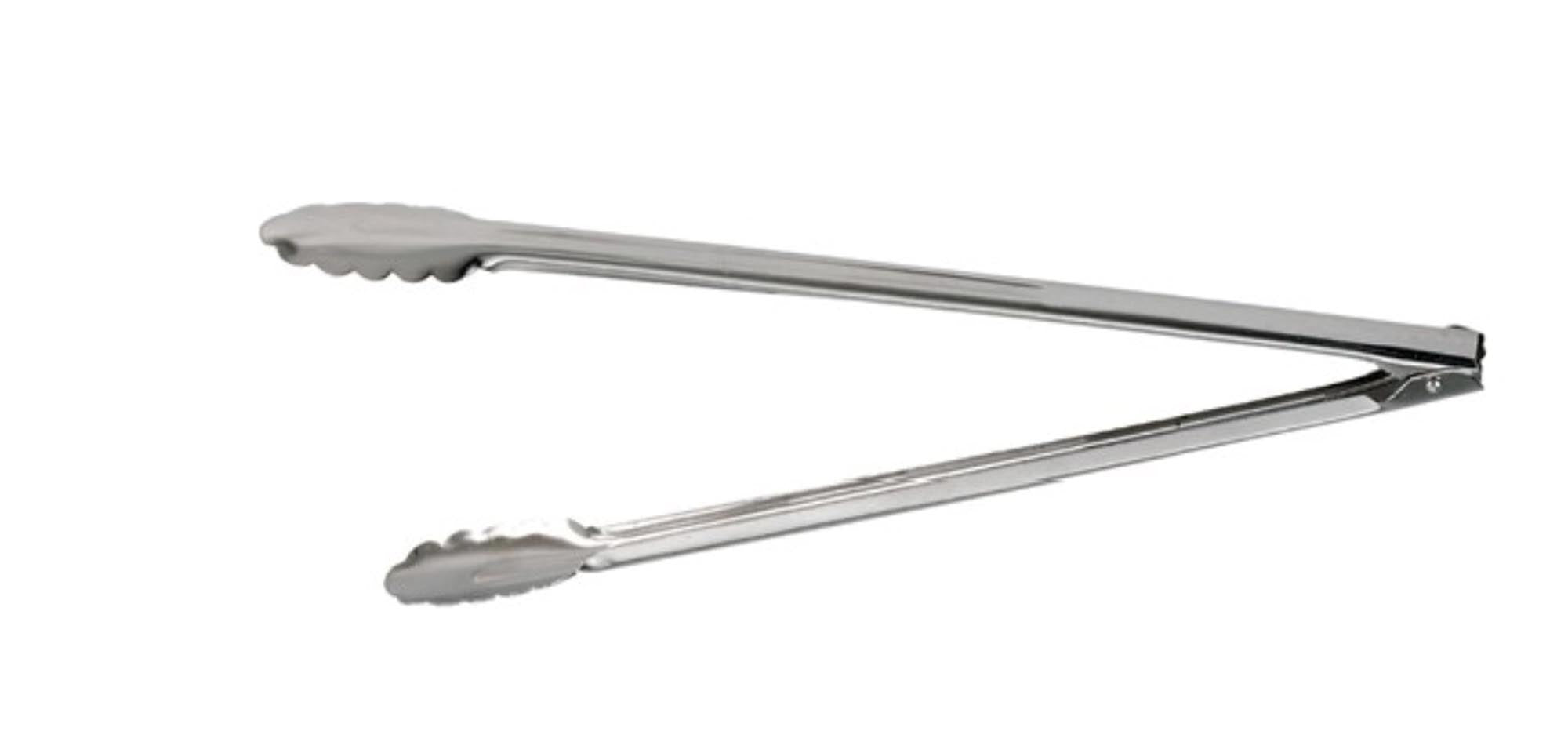 Elegante 30cm Edelstahl-Buffetzange von de Buyer: robust, hygienisch, ideal für Buffets, Salate, Fleisch und Beilagen.