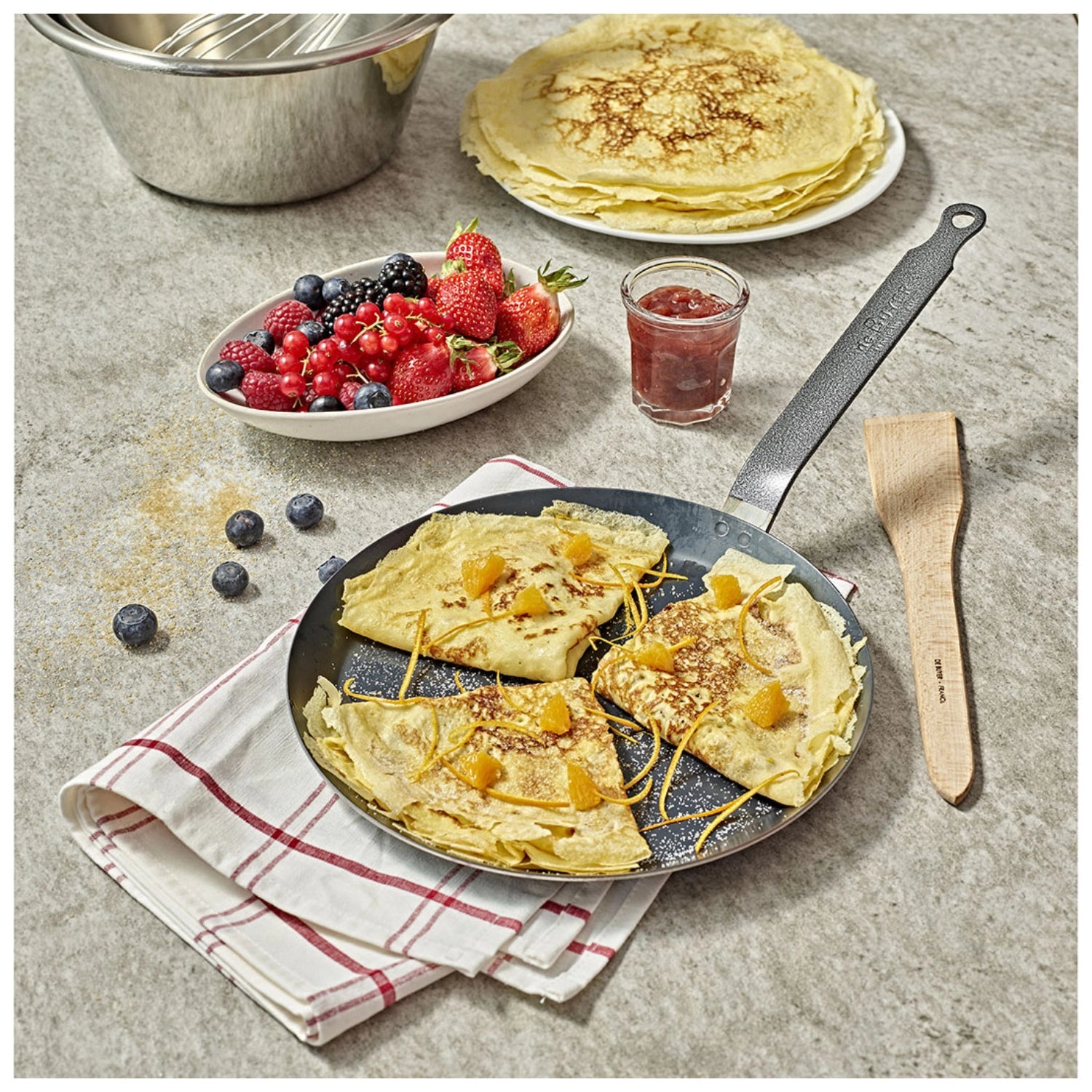 Force Blue Crêpes pan Ø 18cm of blue steel