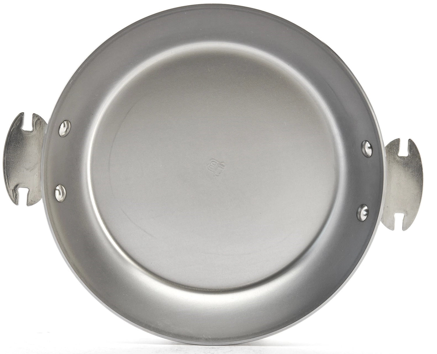 Robuste 24 cm Bratpfanne aus Stahl von de Buyer, ideal für gleichmäßiges Braten und vielseitig einsetzbar auf allen Herdarten.