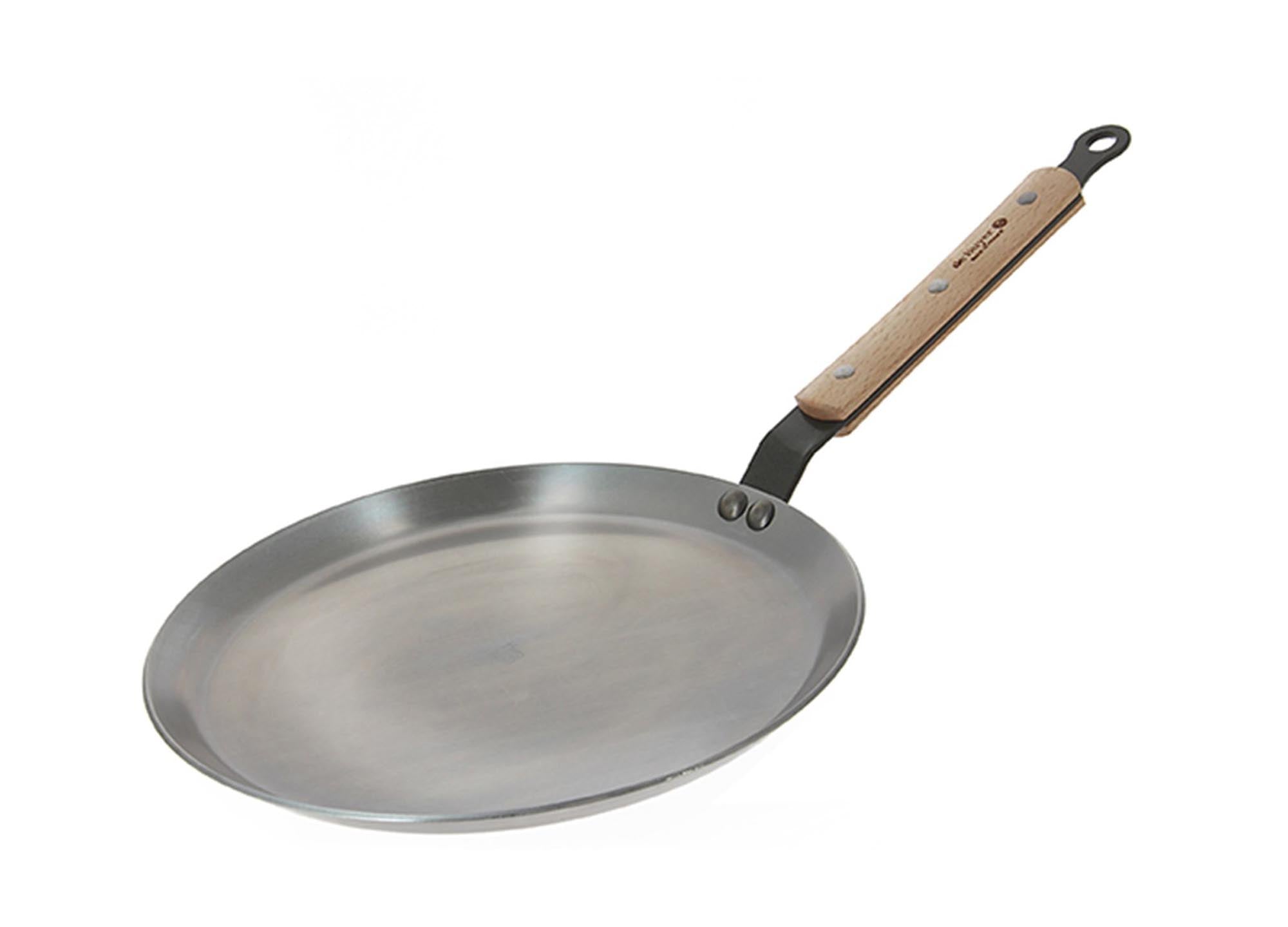 Crepe-Pfanne Mineral B Bois Ø 26 cm von de Buyer: Hochwertige Eisenpfanne mit Holzgriff, ideal für perfekte Crepes und Pfannkuchen.