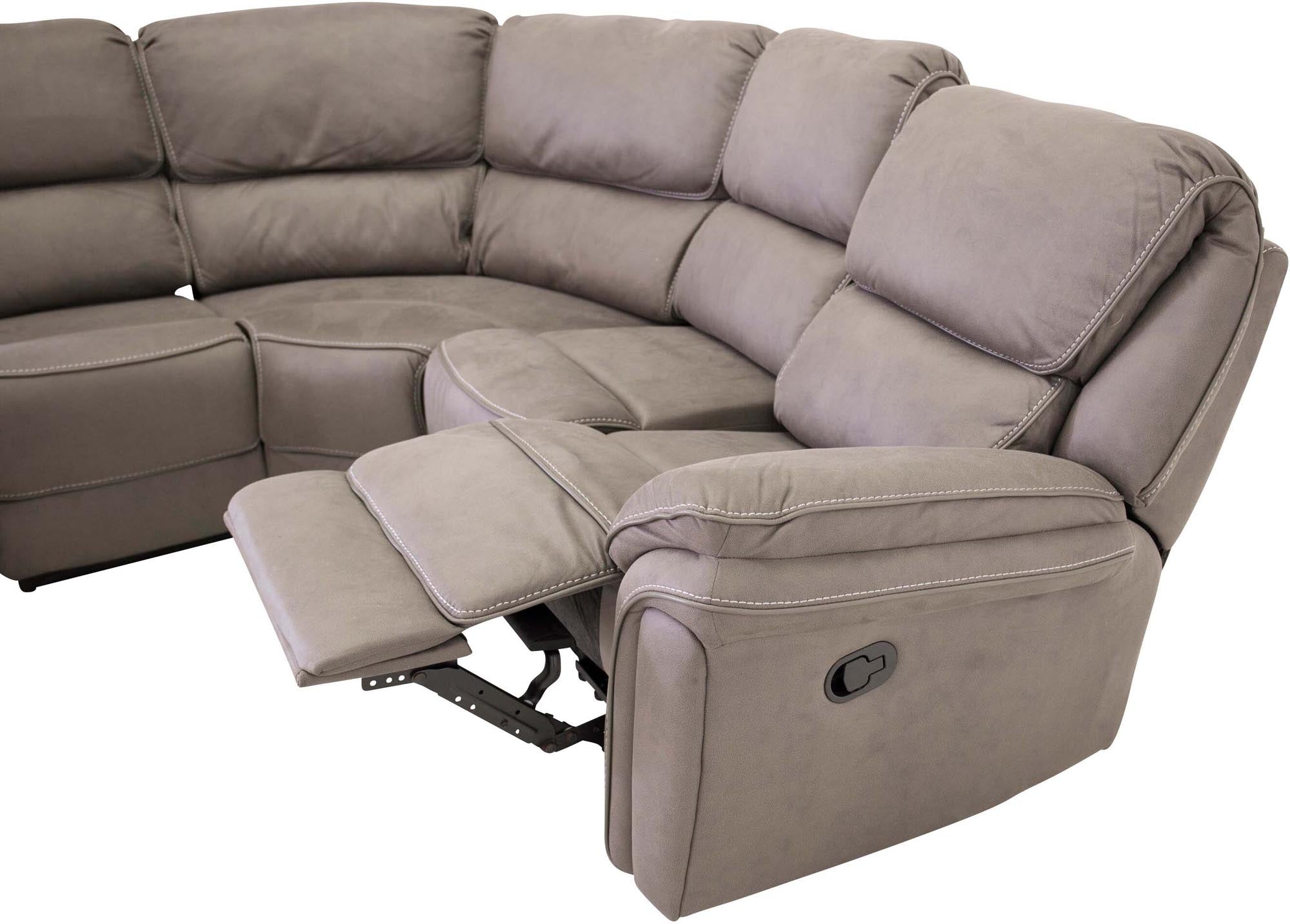 Elegantes Saranda Sofa von Venture Home in grauer Mikrofaser-Optik. Pflegeleicht, komfortabel und ideal für jeden Wohnstil.