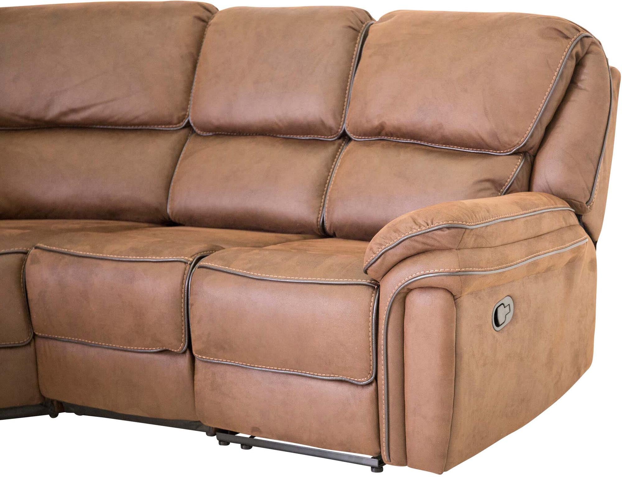 Elegantes Saranda Sofa von Venture Home in grauer Mikrofaser-Optik. Pflegeleicht, strapazierfähig und ideal für jeden Wohnstil.