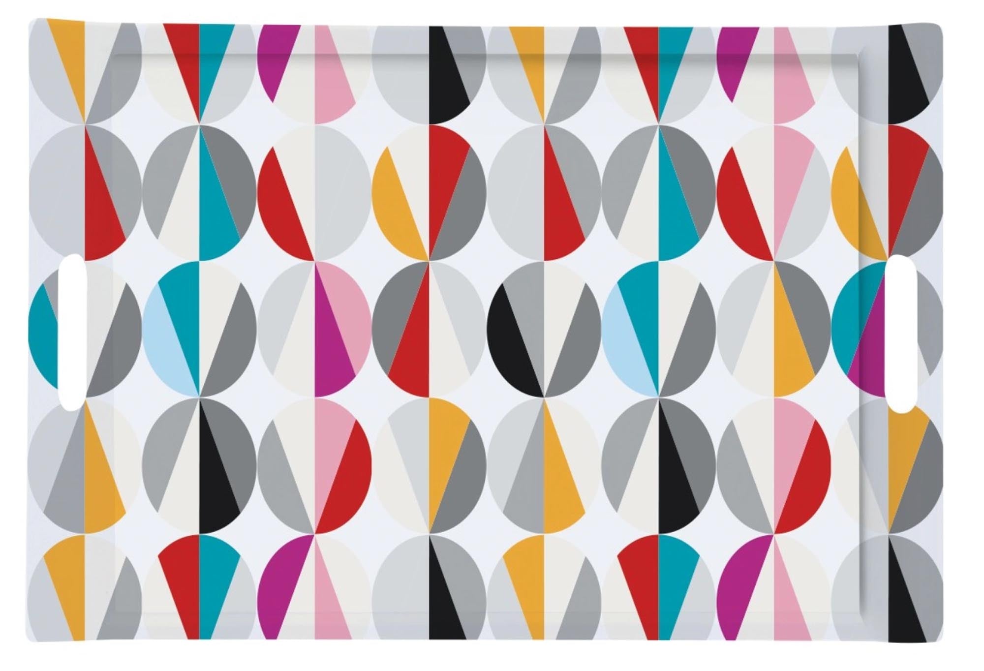 Elegantes Melamin-Tablett 49x34cm mit Griffen, spülmaschinenfest, ideal für Gastronomie und stilvolle Präsentationen.