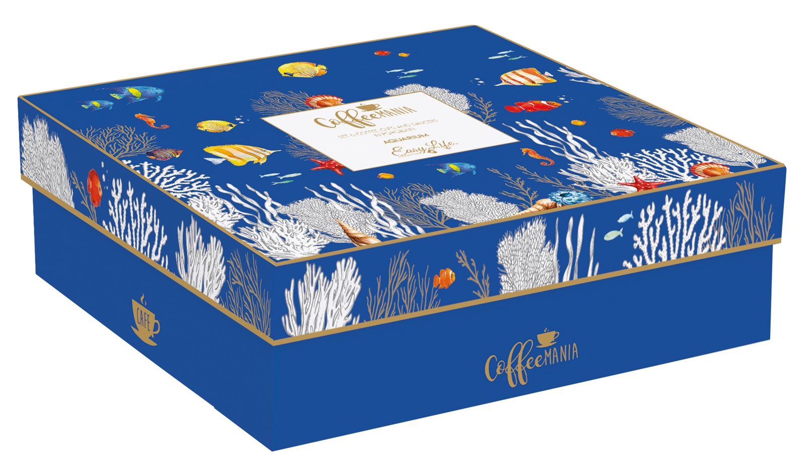 Elegantes Set aus 6 Espressotassen mit Untertassen, 100ml, von Easy Life. Perfekt für stilvollen Kaffeegenuss und Dekoration.